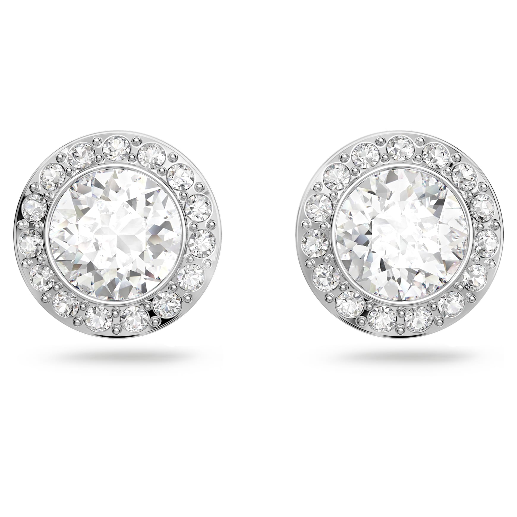 Una Angelic set, Set (3), Round cut, White, Rhodium plated by SWAROVSKI