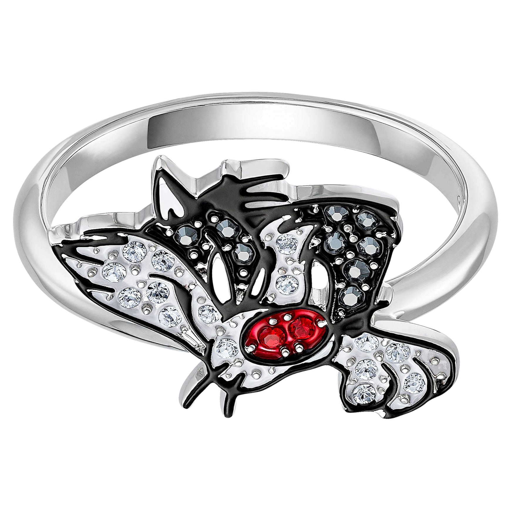 Looney Tunes Sylvester Motif Ring, Multi-coloured, Rhodium plated