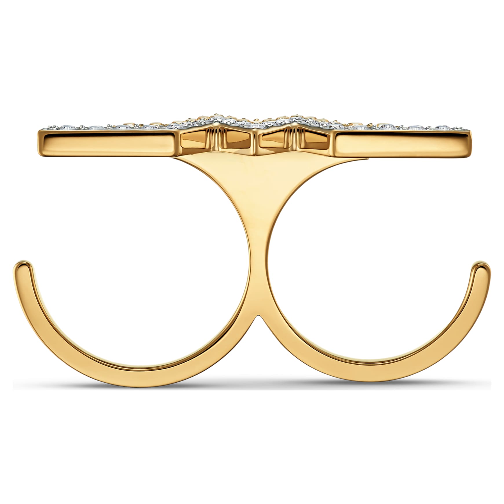 Fit Wonder Woman double ring, Wing, Gold tone, Mixed metal finish
