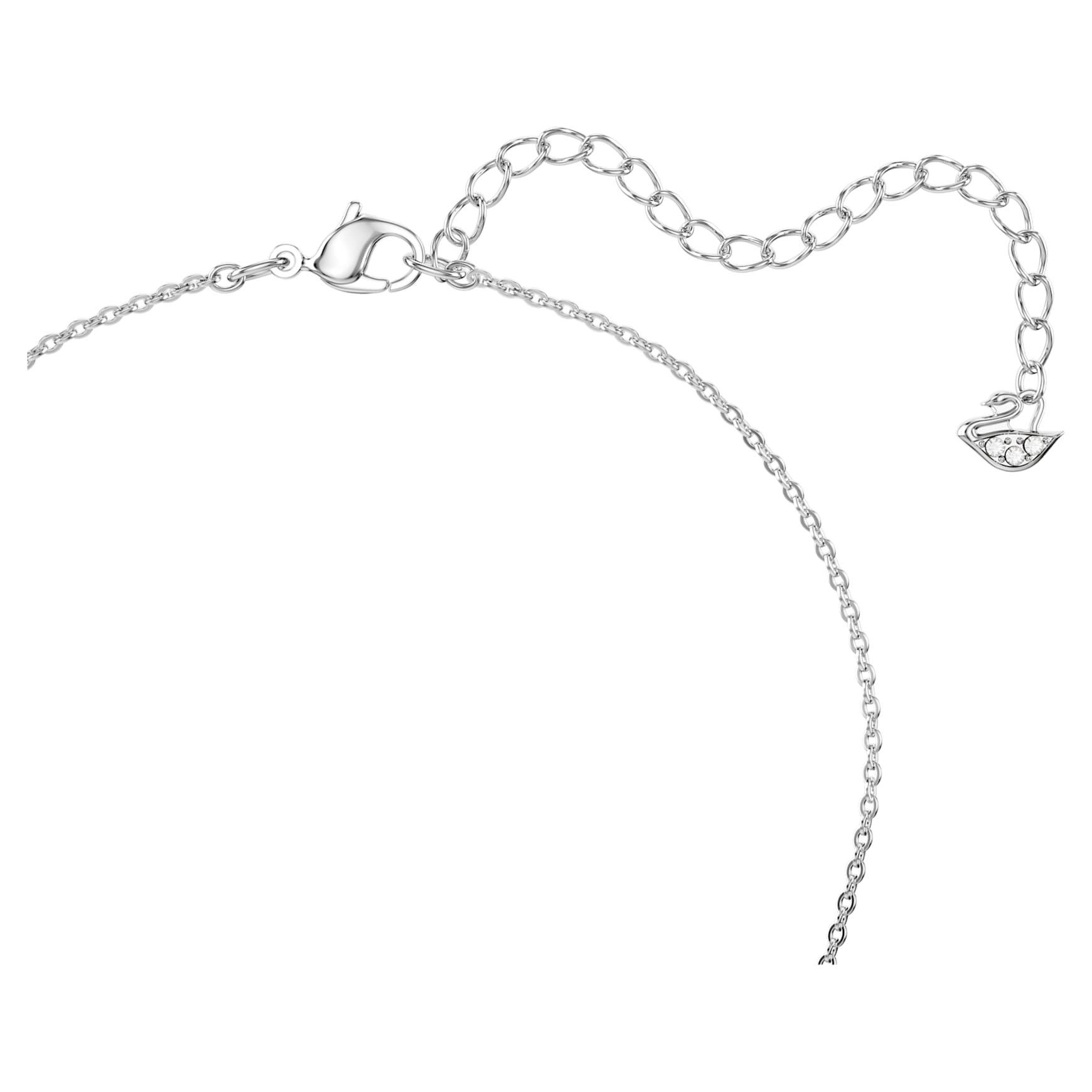 Una Angelic pendant, Round cut, White, Rhodium plated by SWAROVSKI