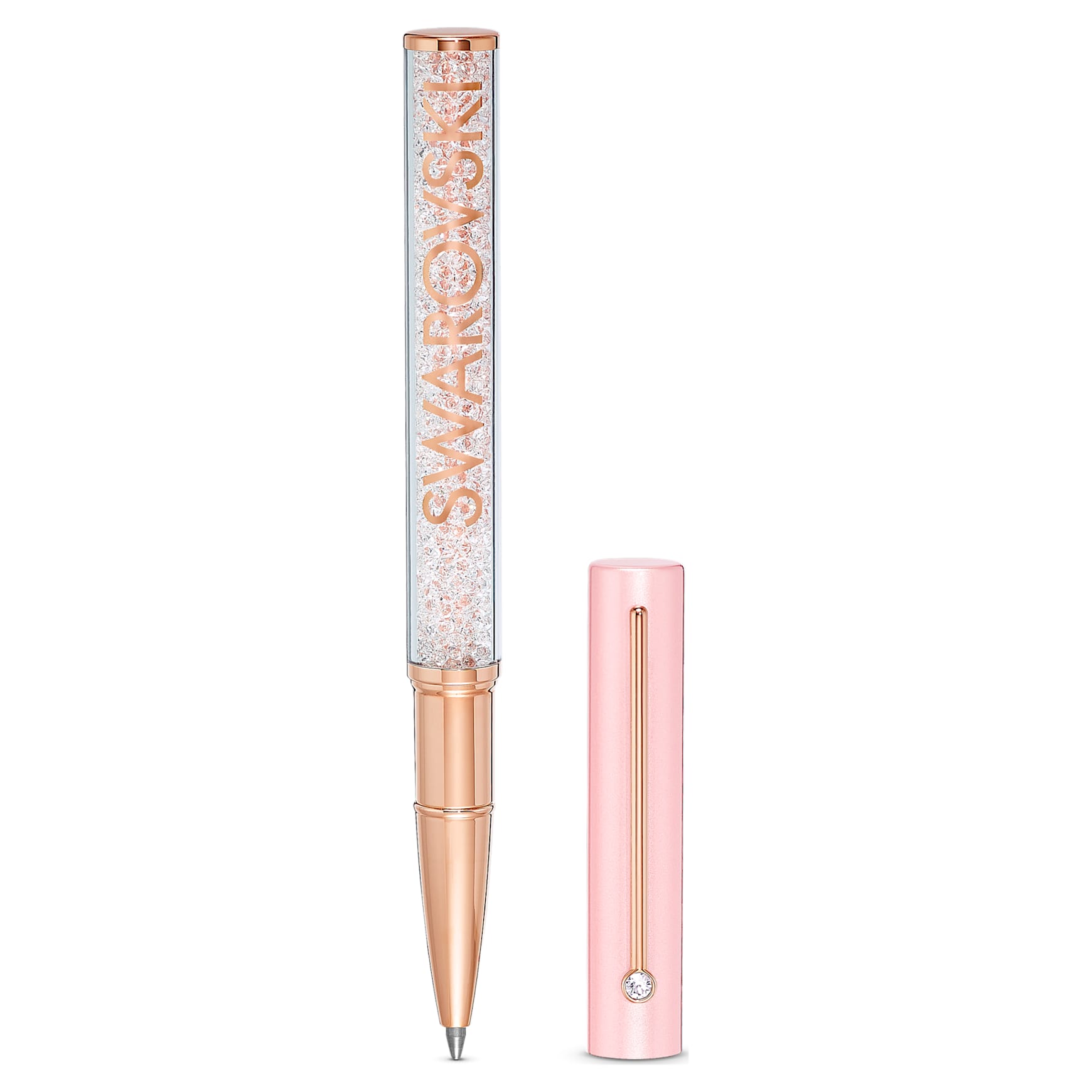 Crystalline ballpoint pen, Pink, Pink lacquered, rose gold-tone plated by SWAROVSKI