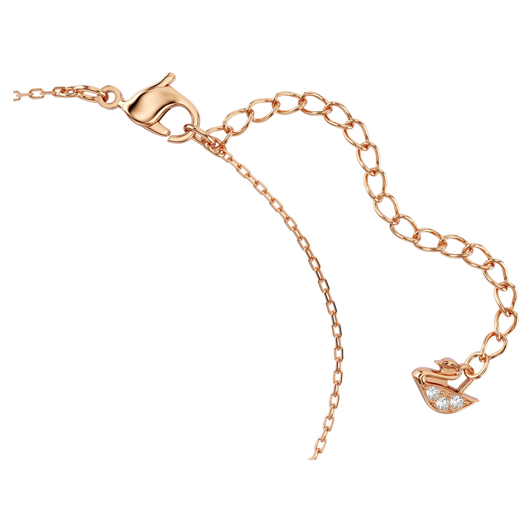 Only bracelet, White, Rose gold-tone plated by SWAROVSKI
