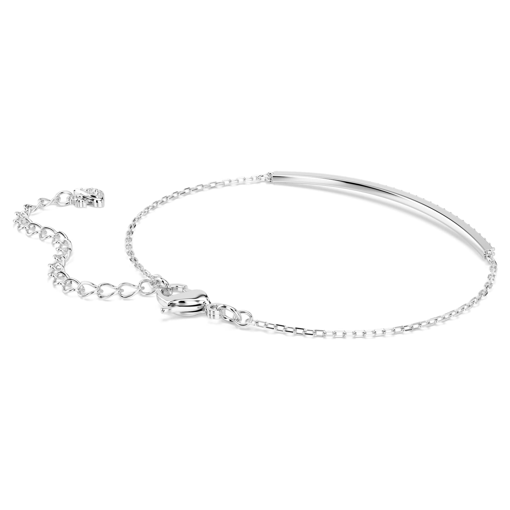 Only bracelet, White, Rhodium plated by SWAROVSKI
