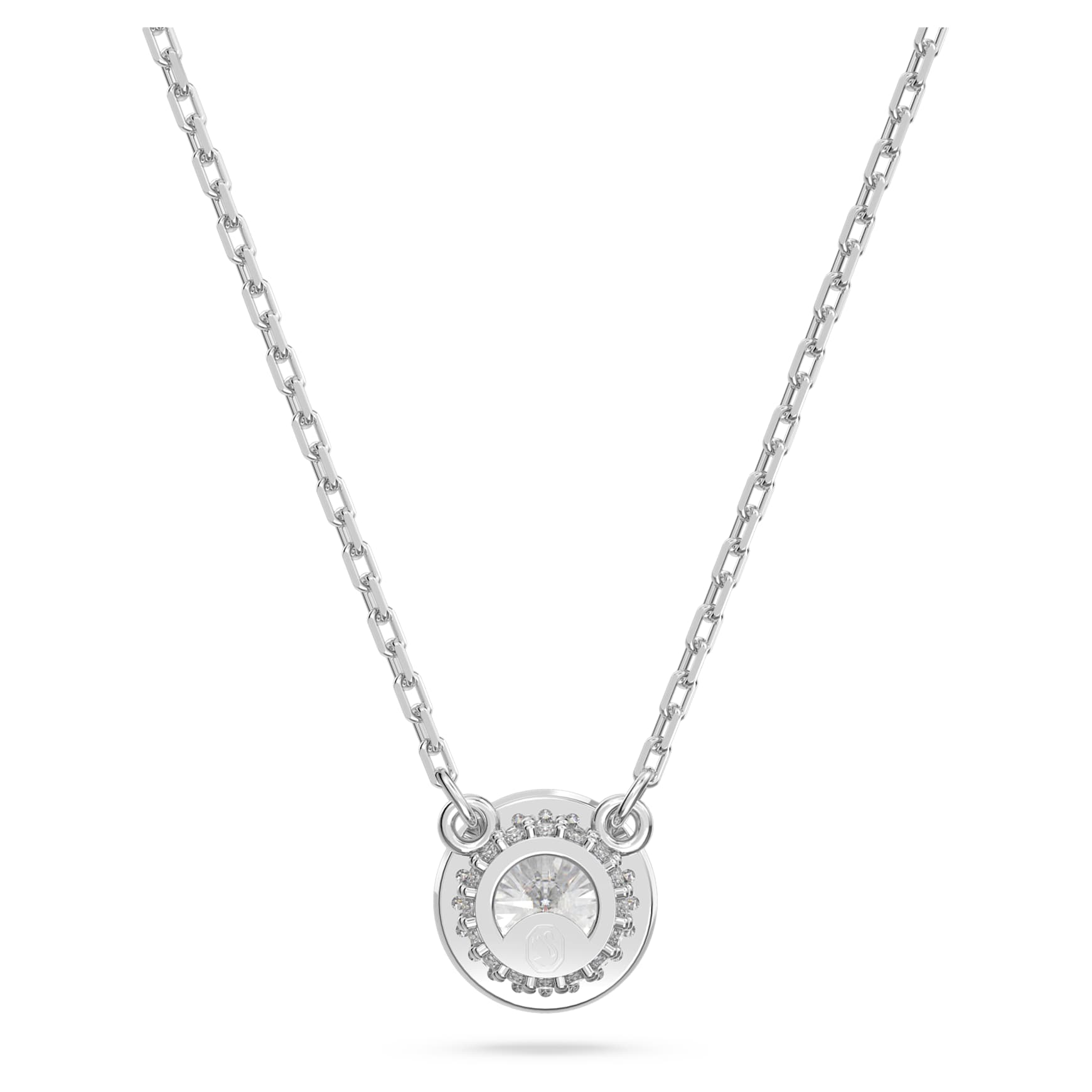 Una Angelic pendant, Round cut, Pavé, White