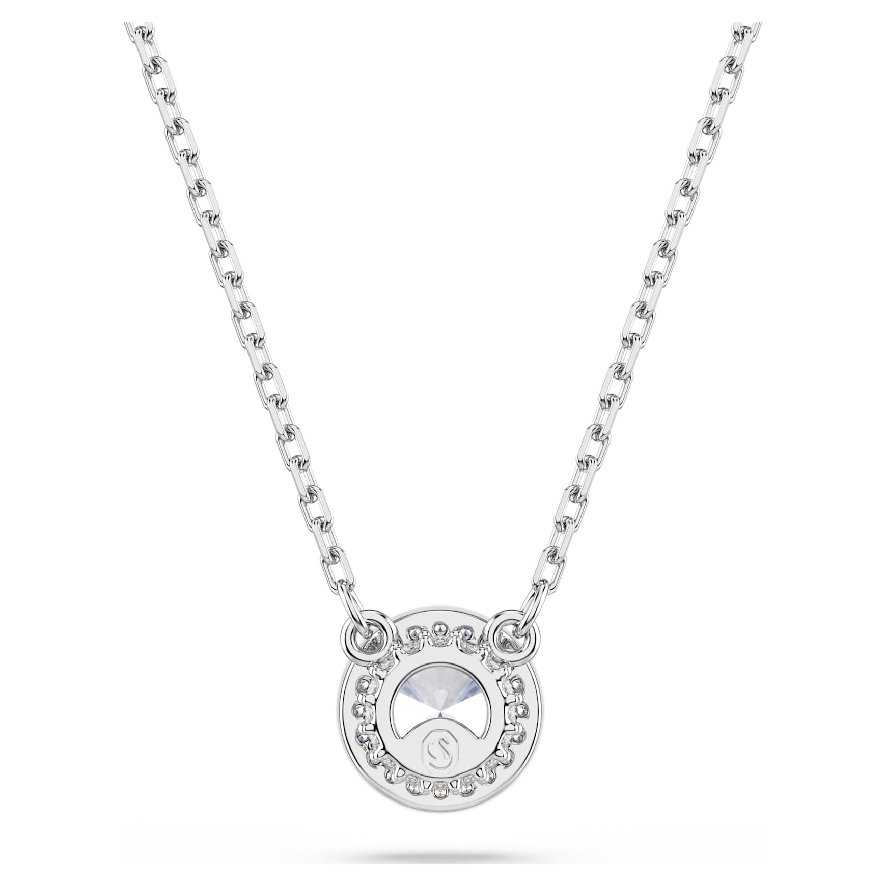 Una Angelic pendant, Round cut, Pavé, White