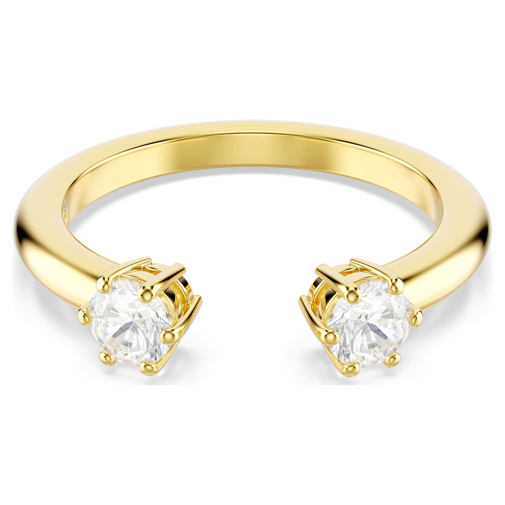 Constella ring, Set (2), Round cut, White, 18K gold finish