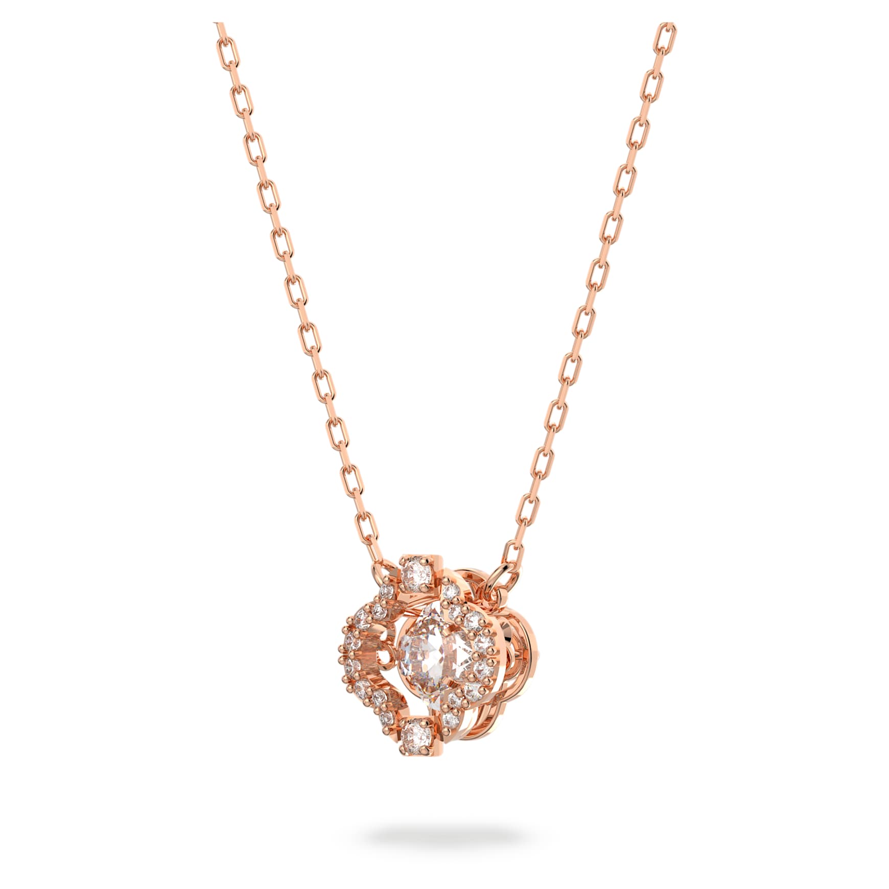 Una set, Mixed cuts, White, 18K rose gold finish