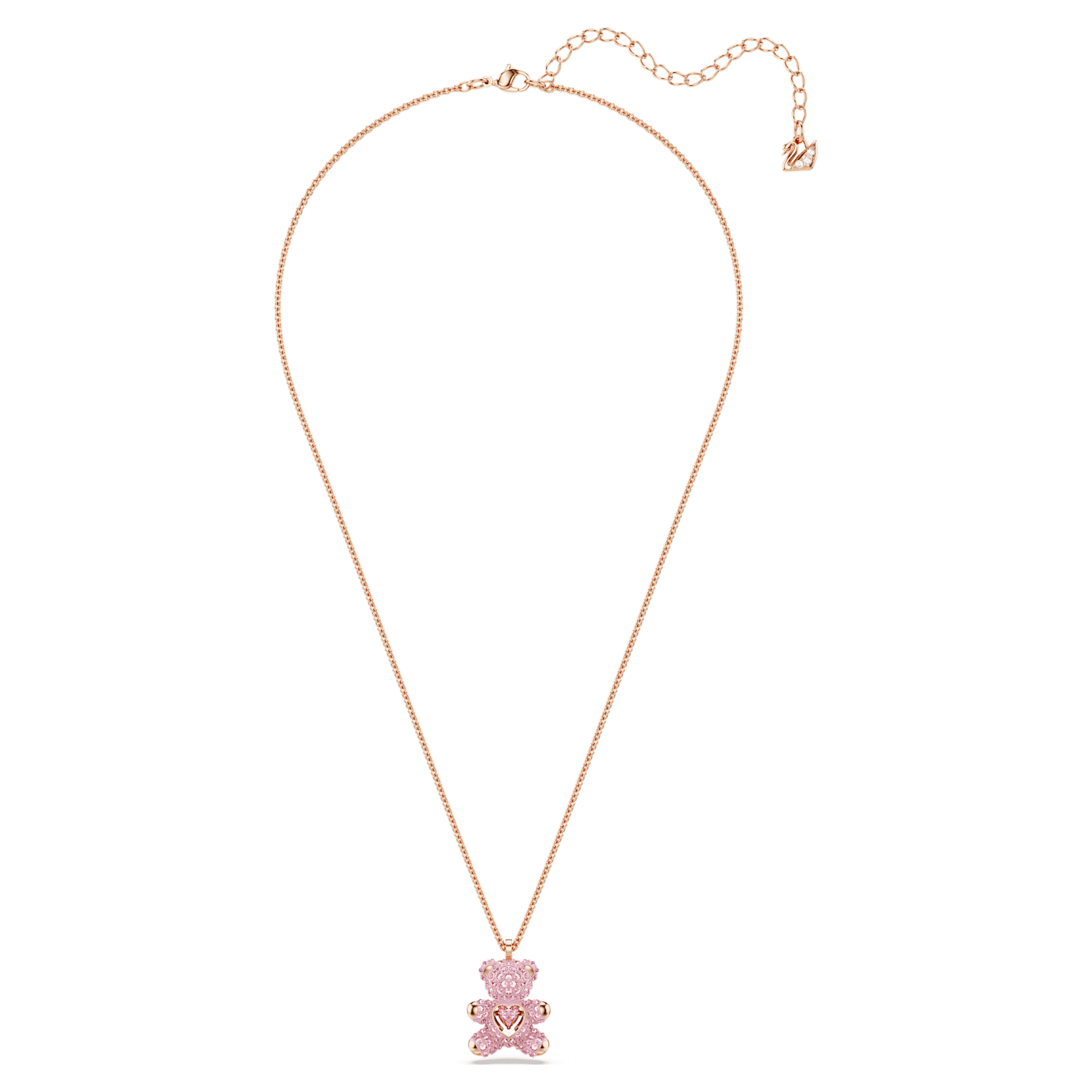 Teddy pendant, Bear, Pink, 18K rose gold finish