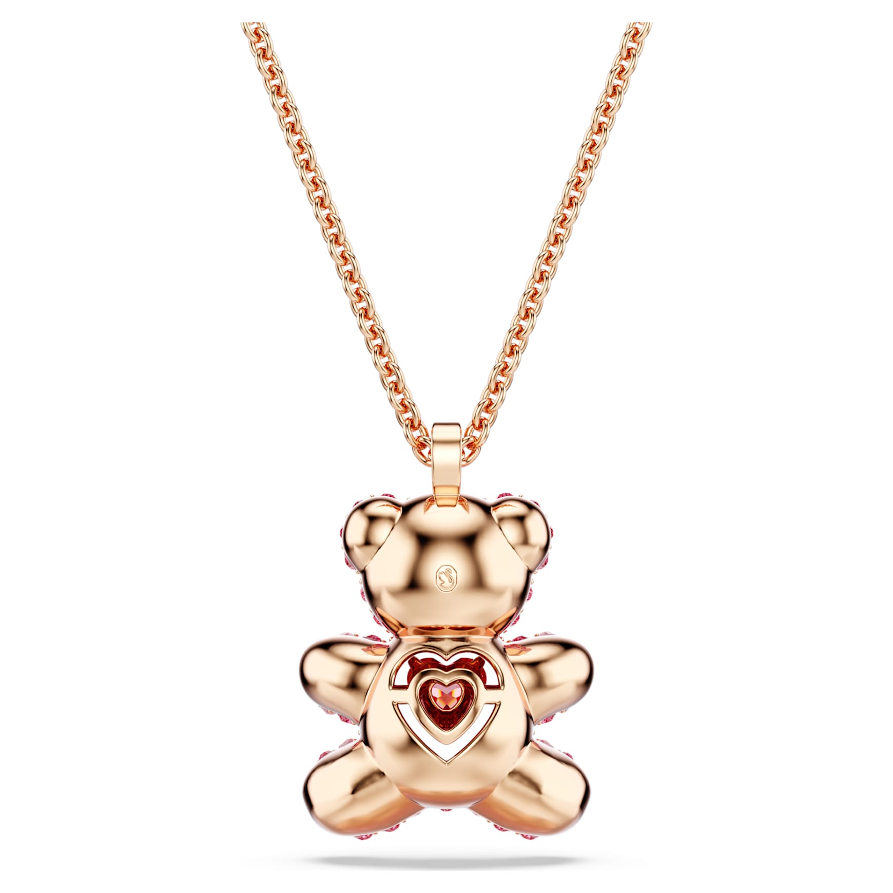 Teddy pendant, Bear, Pink, 18K rose gold finish