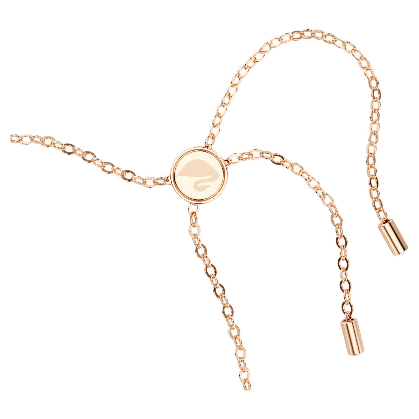 One bracelet, Heart, Pink, 18K rose gold finish