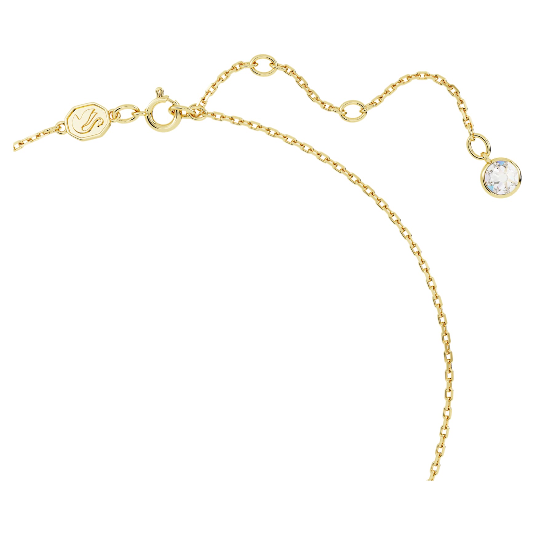 Chroma pendant, Pear cut, Green, 18K gold finish
