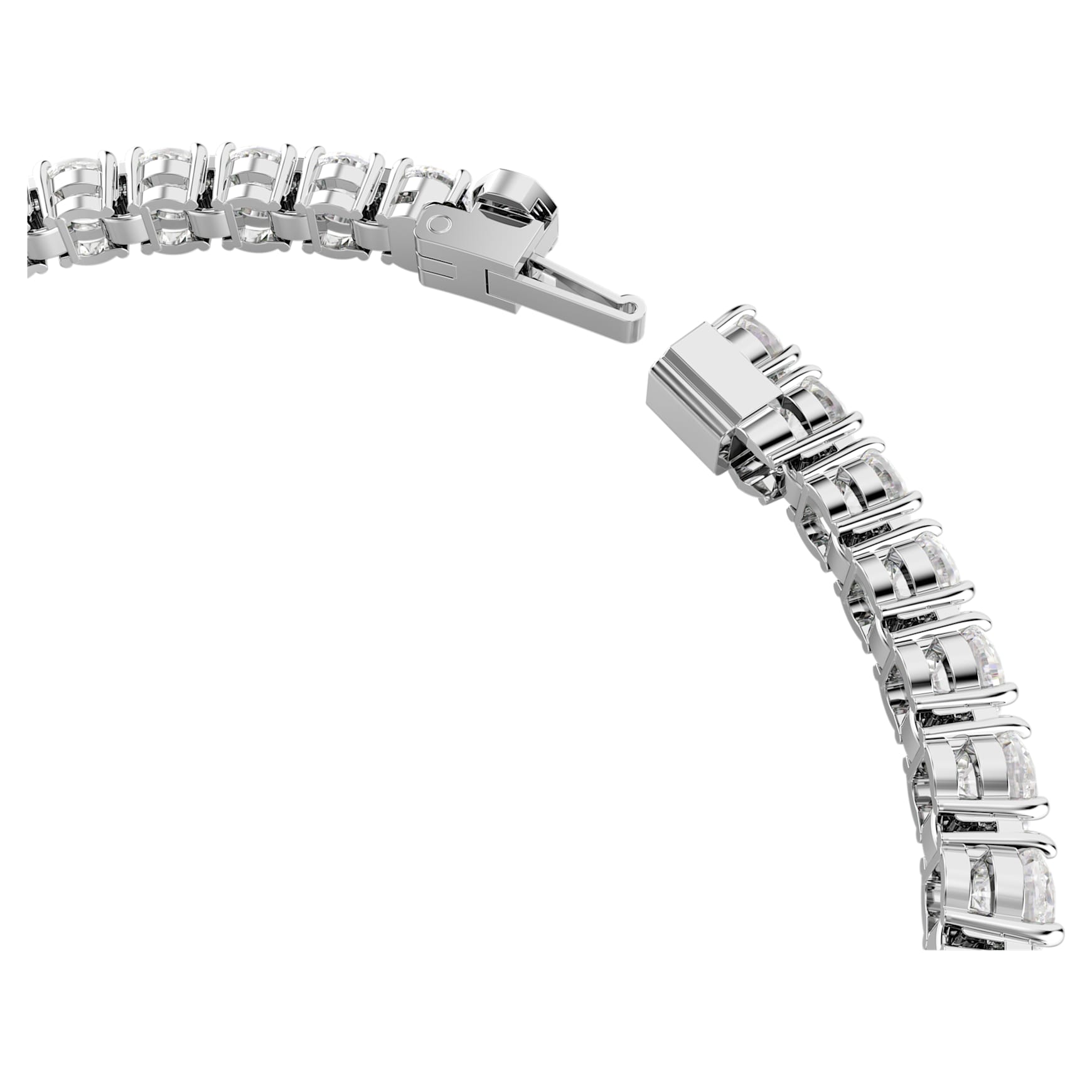 Bransoletka Matrix Tennis, Szlif okrągły, Biała, Powłoka z rodu - Swarovski, 5648936