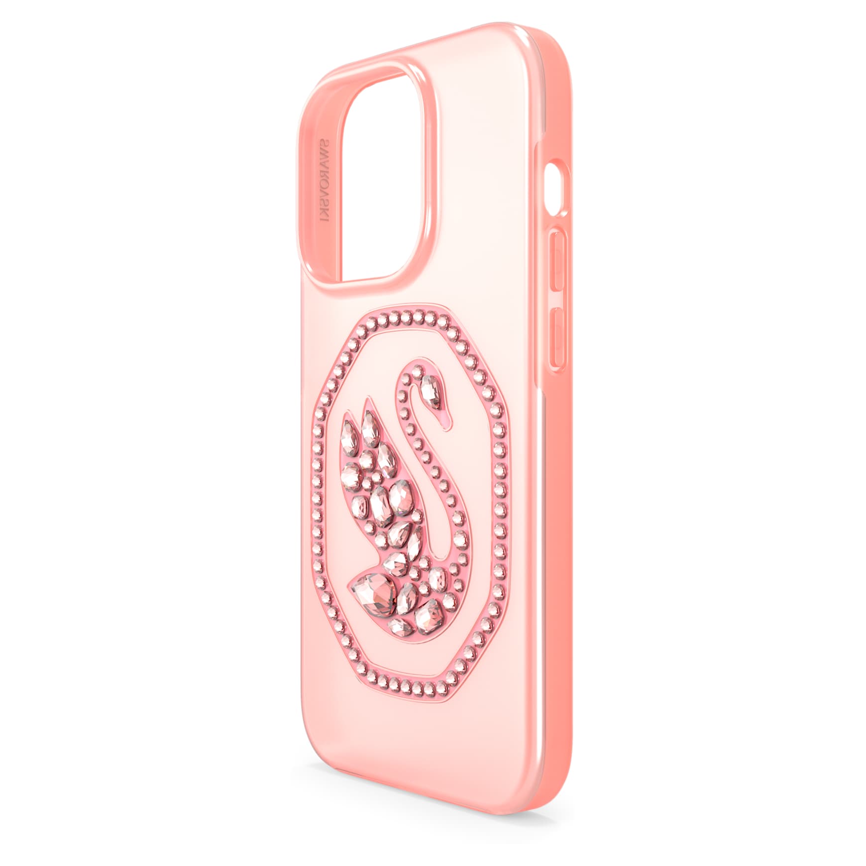 Smartphone case, Swan, iPhone® 14 Pro, Pale pink by SWAROVSKI