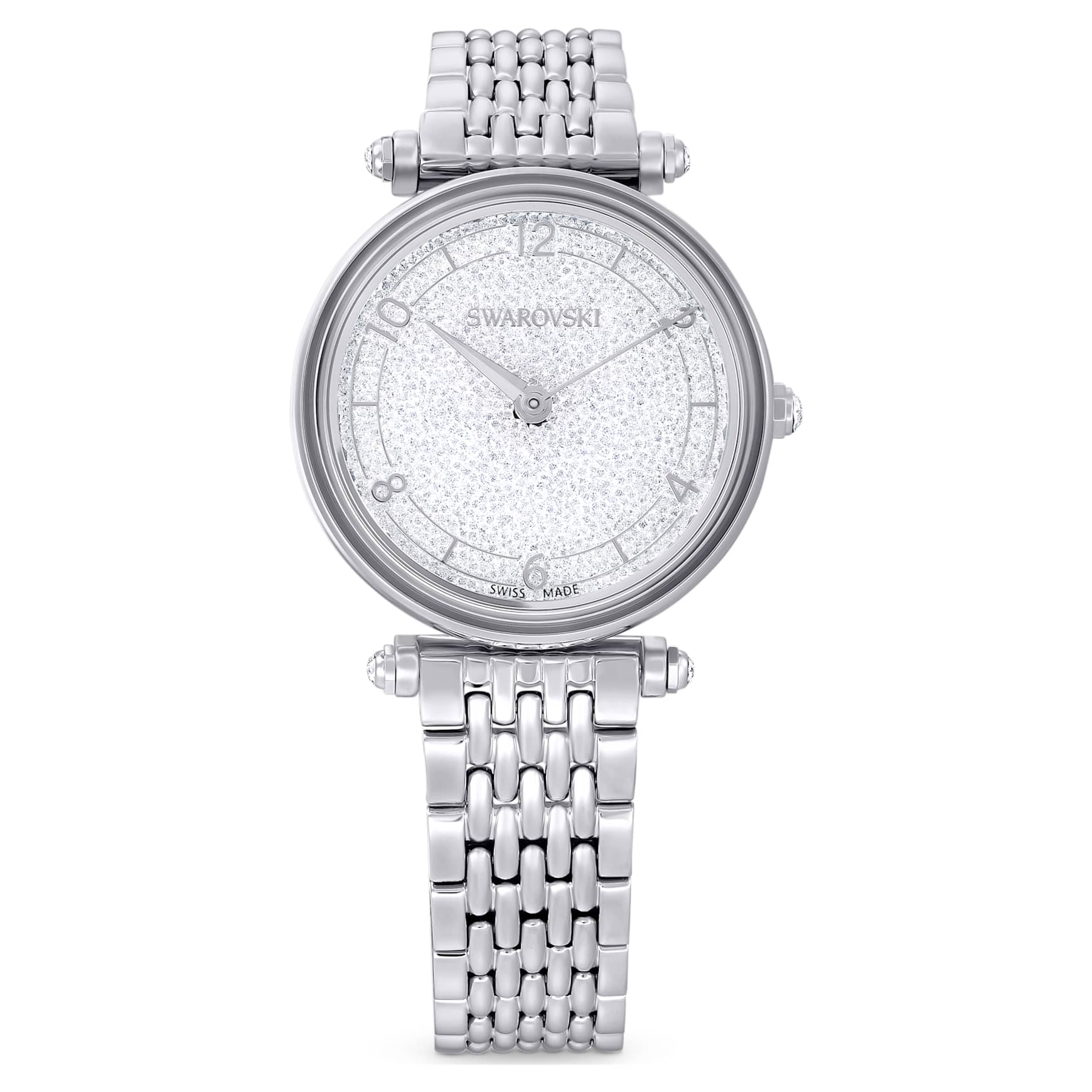 Crystalline wonder watch, Swiss Made, Metal bracelet, Silver Tone, Stainless steel by SWAROVSKI