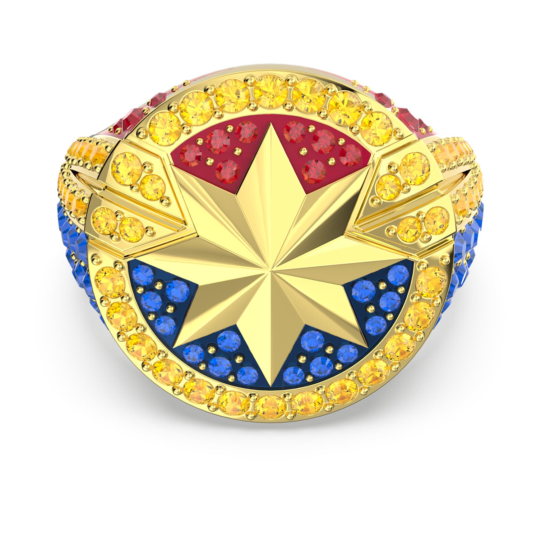 Captain Marvel © MARVEL ring, Multicoloured, Gold-tone plated by SWAROVSKI
