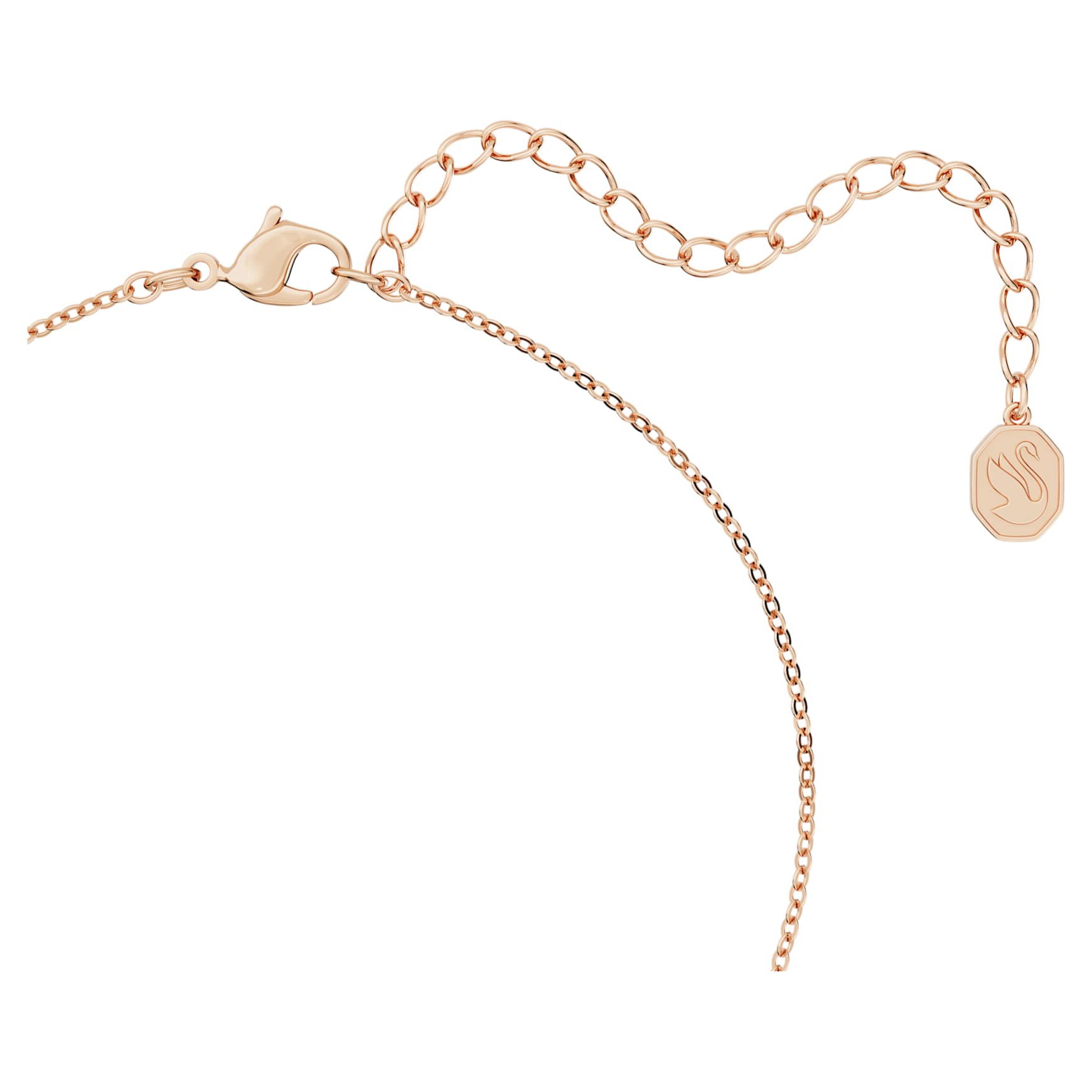 Originally pendant, Crystal pearl, White, 18K rose gold finish