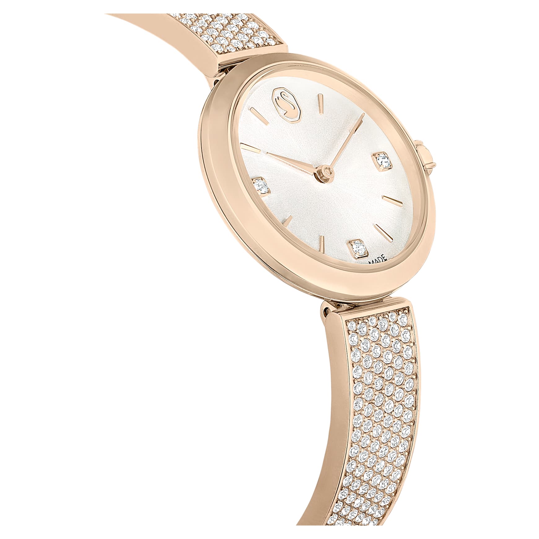 Illumina watch, Swiss Made, Metal bracelet, Gold tone