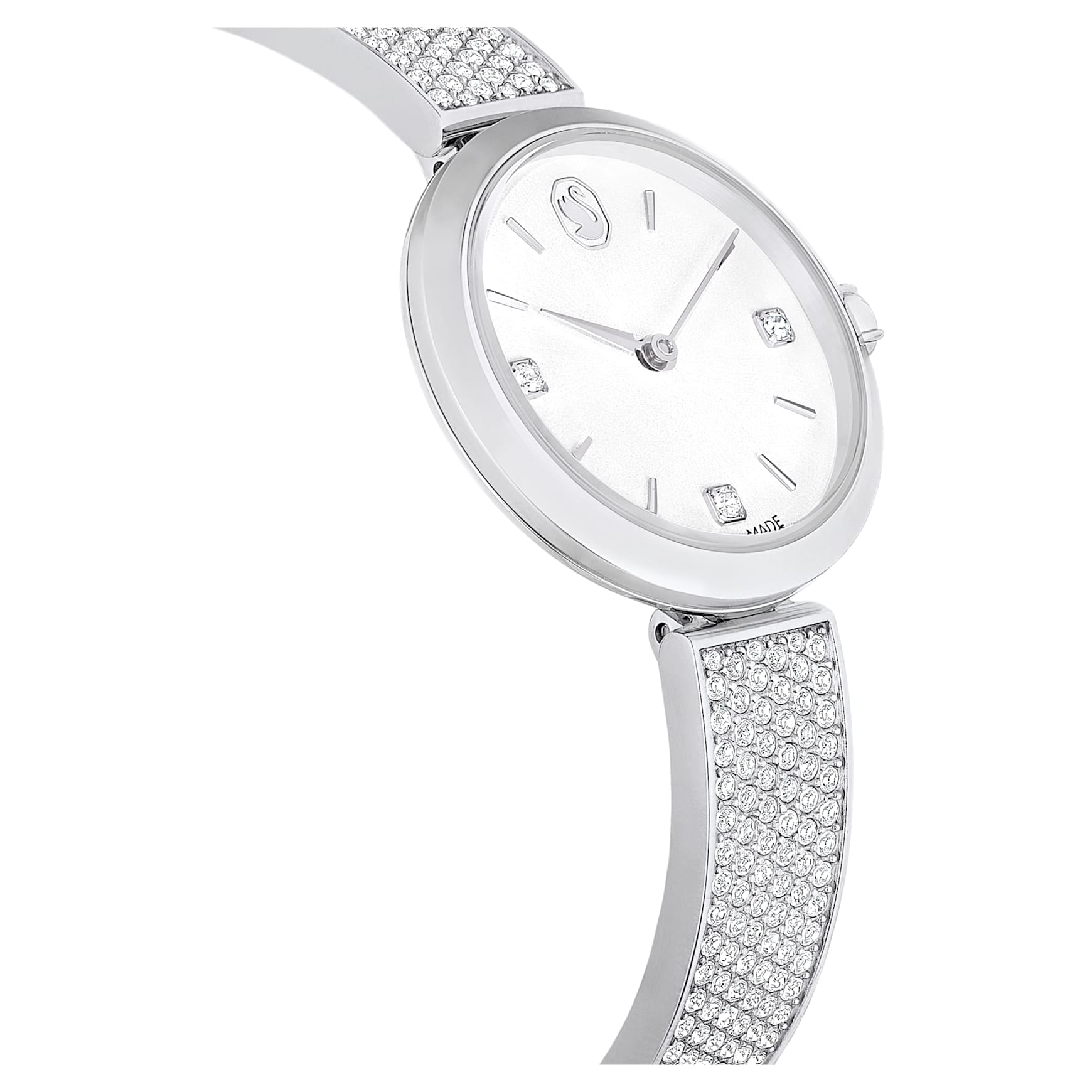 Illumina watch, Swiss Made, Metal bracelet, Silver Tone, Stainless steel by SWAROVSKI