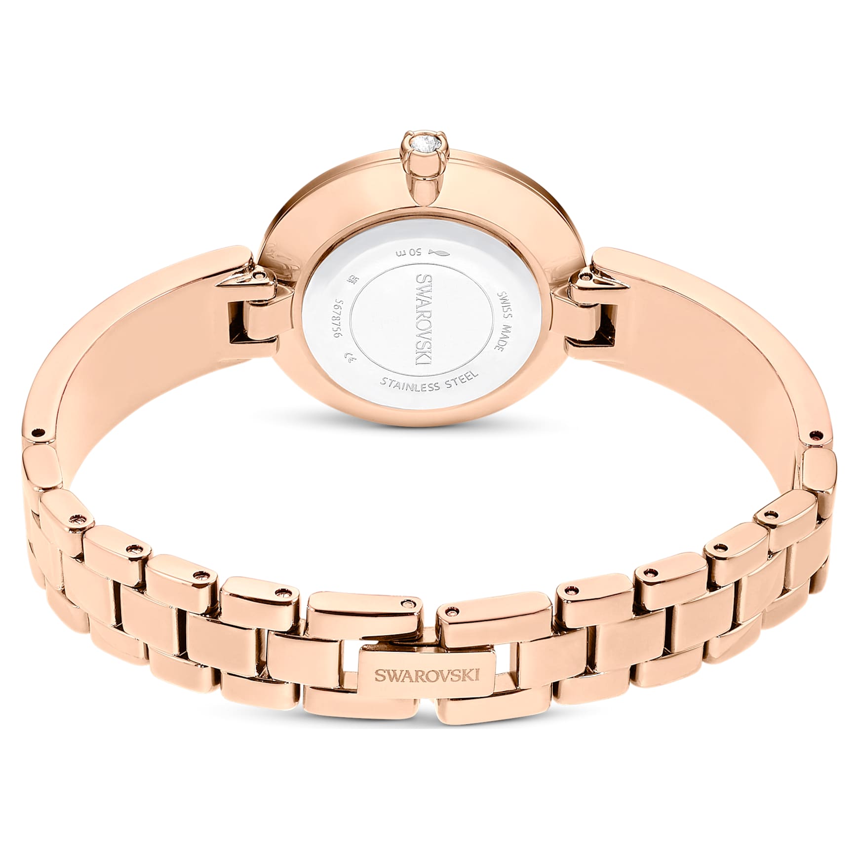 Illumina watch, Swiss Made, Crystal bracelet, Pink, Rose gold-tone finish by SWAROVSKI