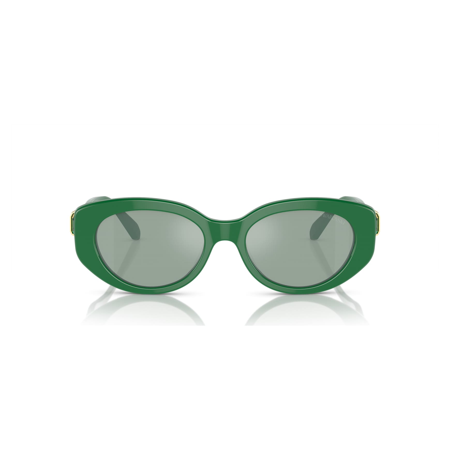 Sunglasses, Cat-eye shape, SK6002, Green by SWAROVSKI