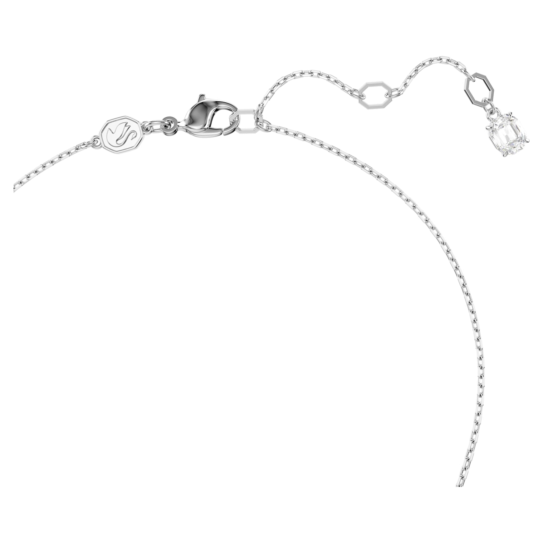 Colgante Idyllia, Corazón, Azul, Baño de rodio - Swarovski, 5680403