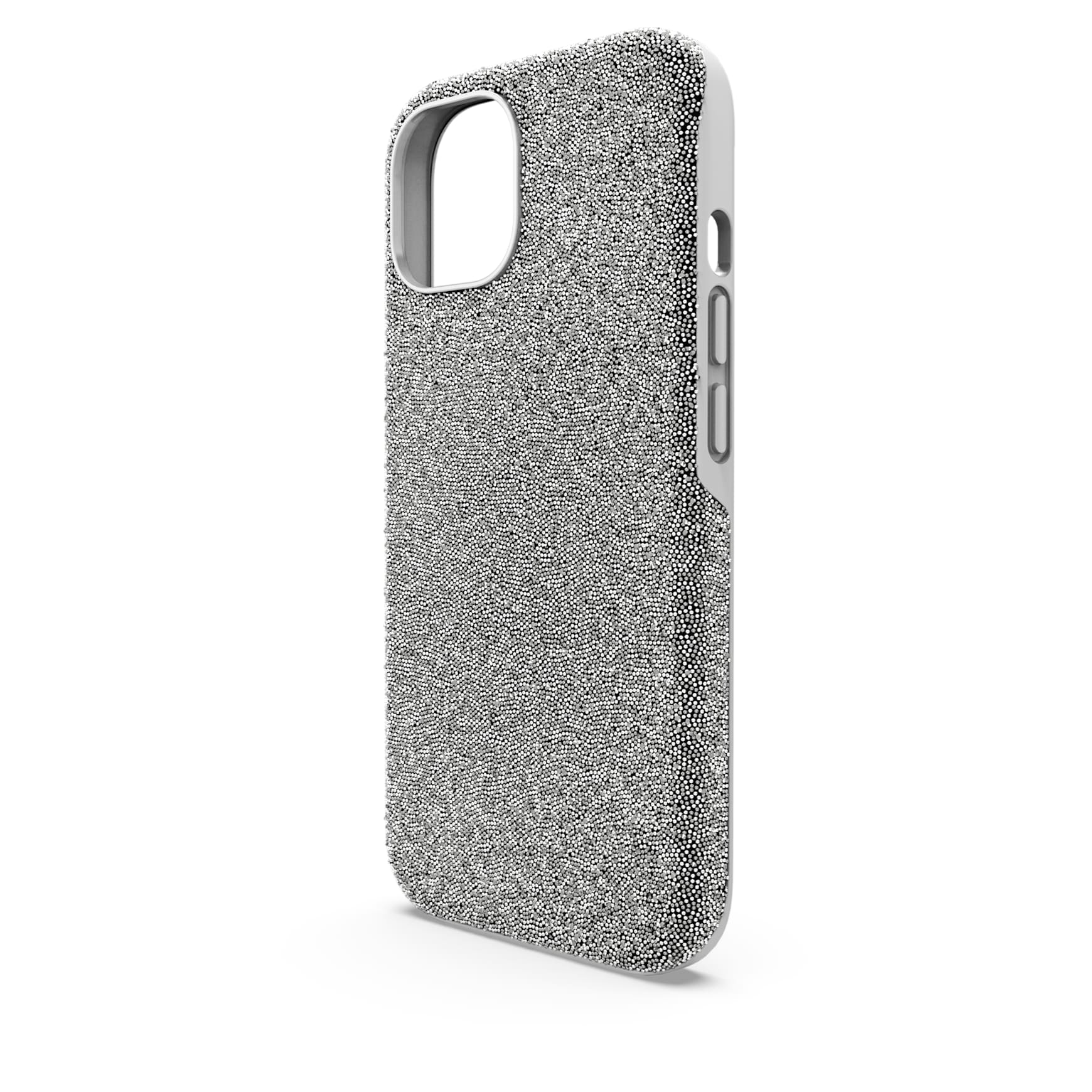 High smartphone case, iPhone® 15, Silver Tone by SWAROVSKI