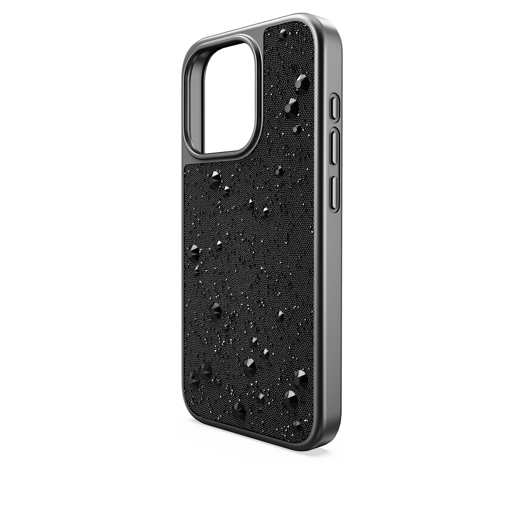 High smartphone case, Flat Back crystals, iPhone® 15 Pro, Black by SWAROVSKI