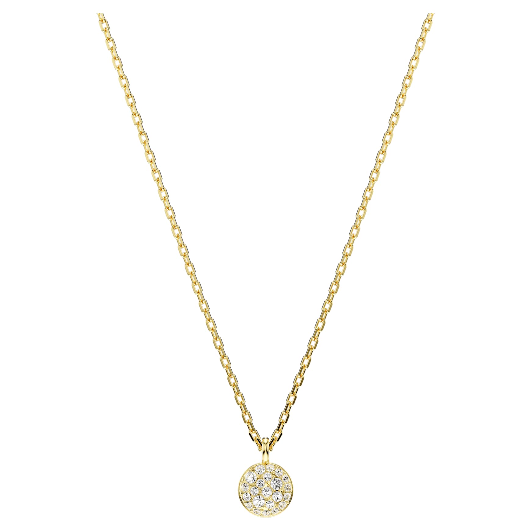 Sublima layered pendant, White, Gold-tone plated by SWAROVSKI