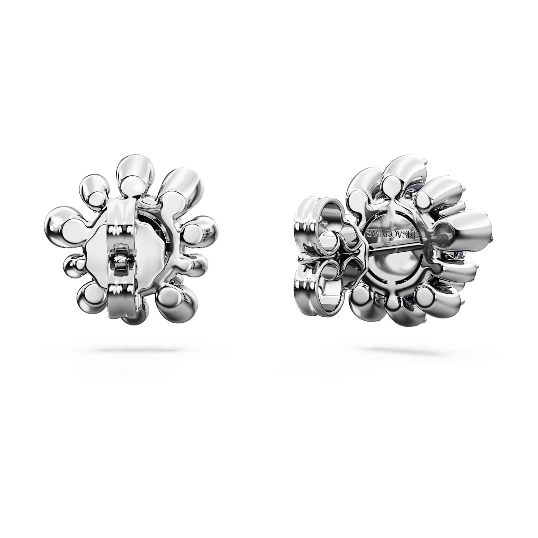 Galaxy stud earrings, Lab-grown diamonds 2.3 ct tw, Round shape, 14K white gold by SWAROVSKI