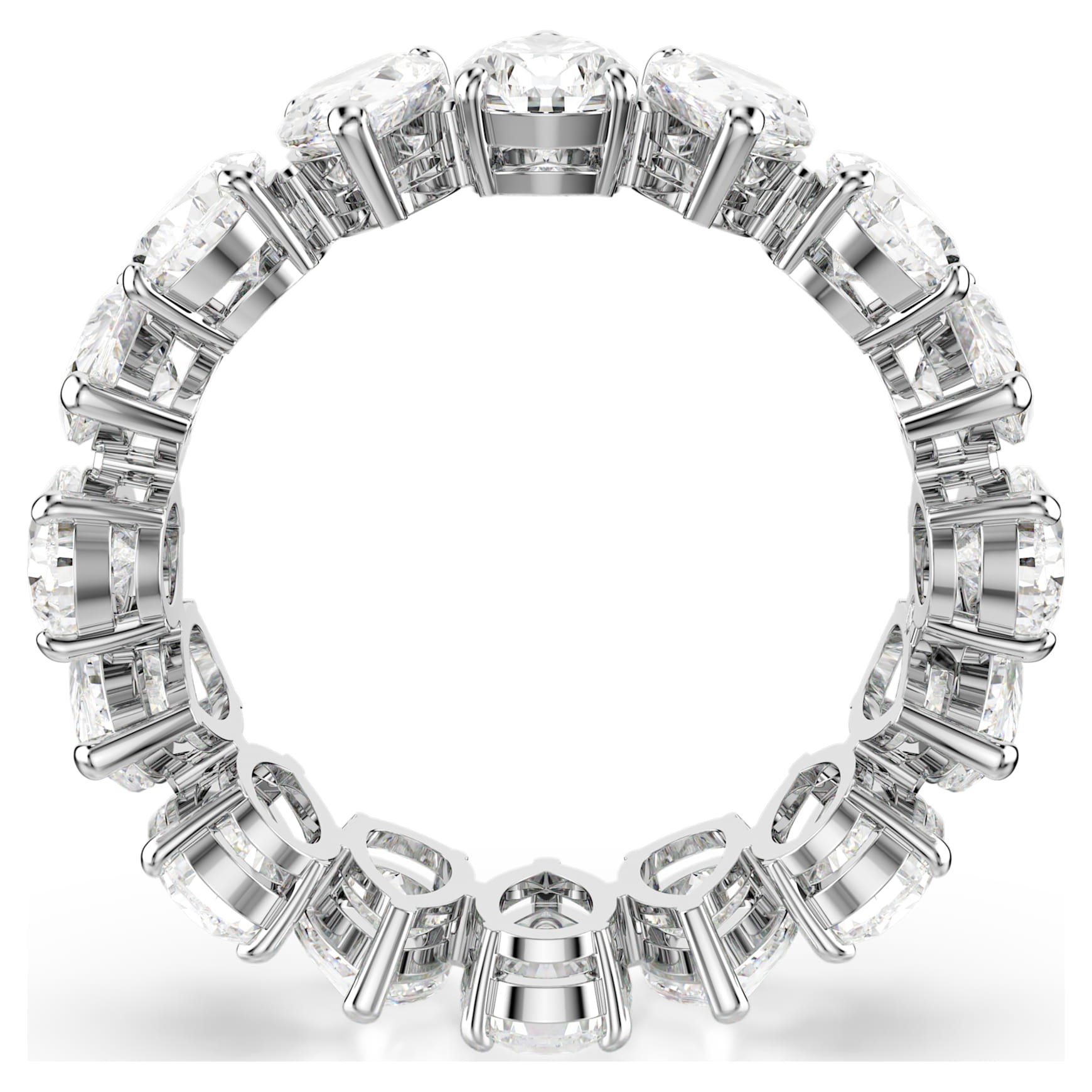 Matrix Vittore ring, Pear cut, White, Silver-tone finish by SWAROVSKI