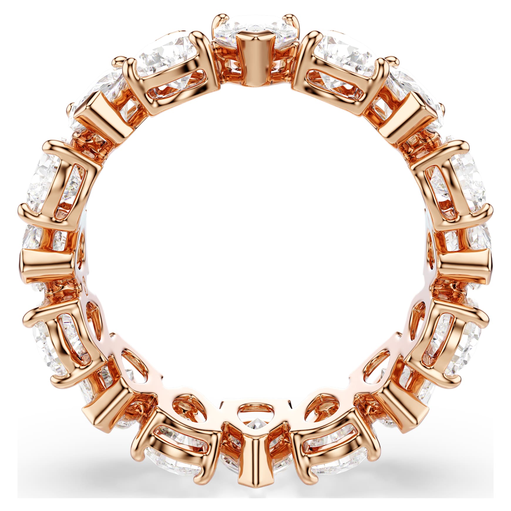 Matrix Vittore ring, Pear cut, White, 18K rose gold finish
