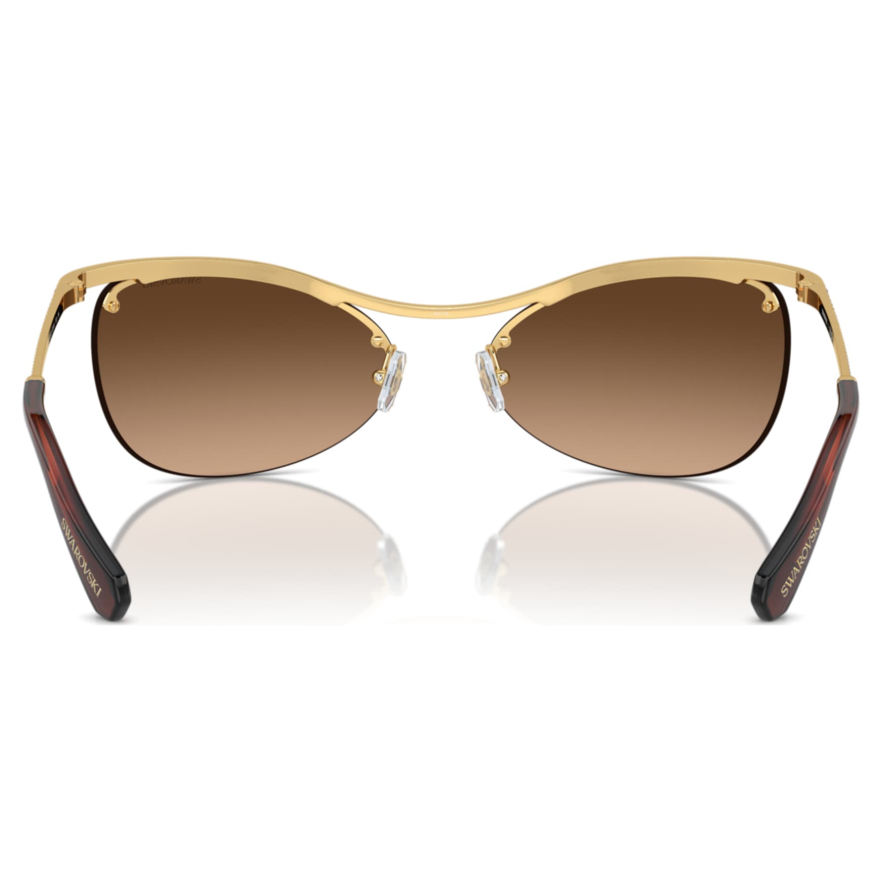 Sunglasses, Oval shape, SK7018, Brown by SWAROVSKI