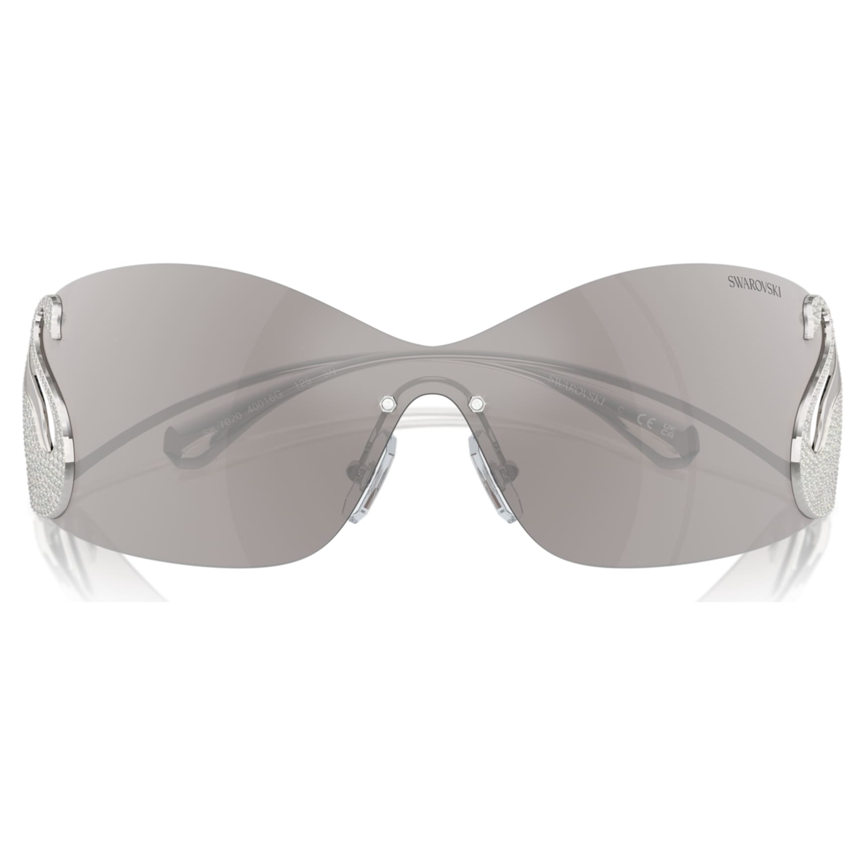 Sunglasses, Mask, Swan, SK7020, Silver tone by SWAROVSKI