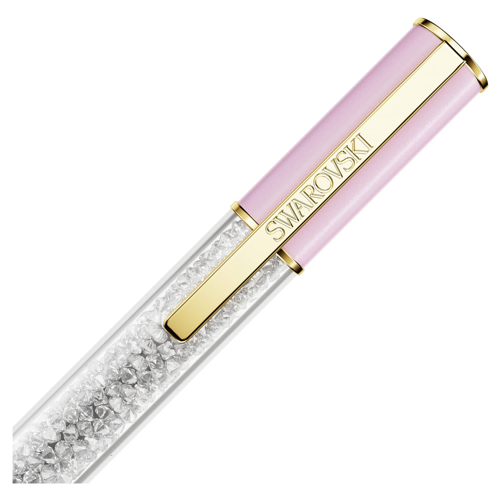 Crystalline ballpoint pen, Pink, Gold-tone plated by SWAROVSKI