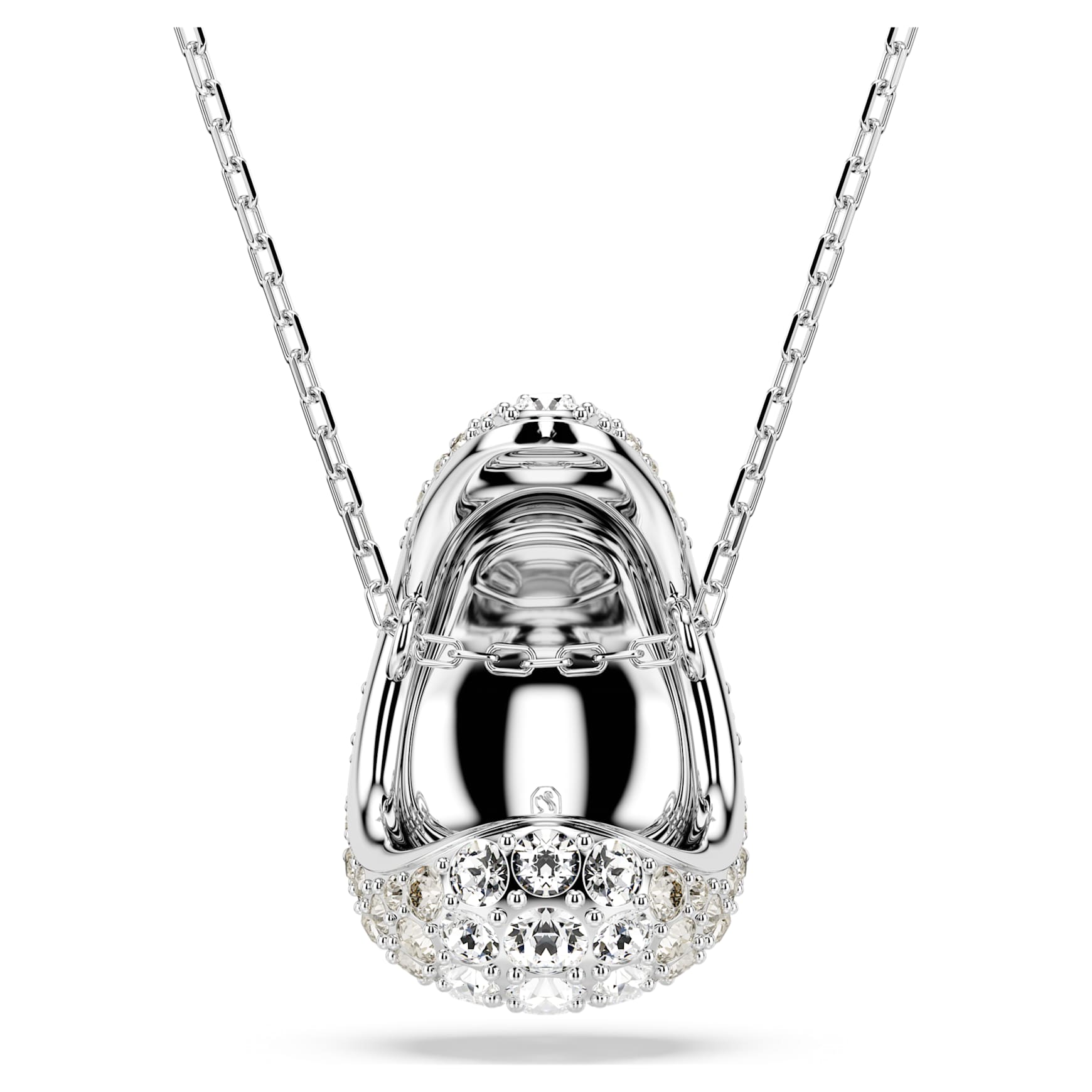 Sublima pendant, Round cut, White, Rhodium plated by SWAROVSKI