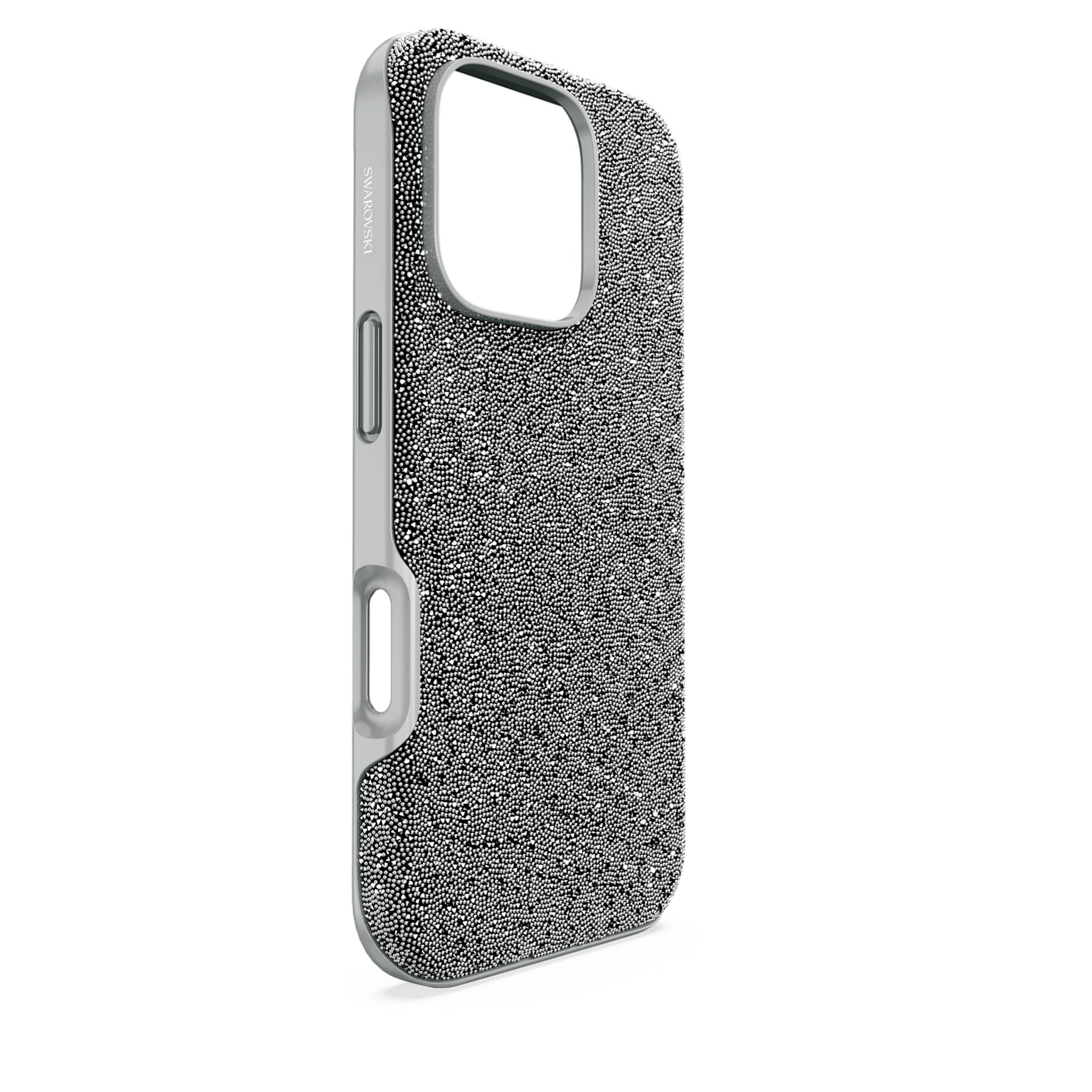High smartphone case, iPhone® 16 Pro, Silver tone by SWAROVSKI