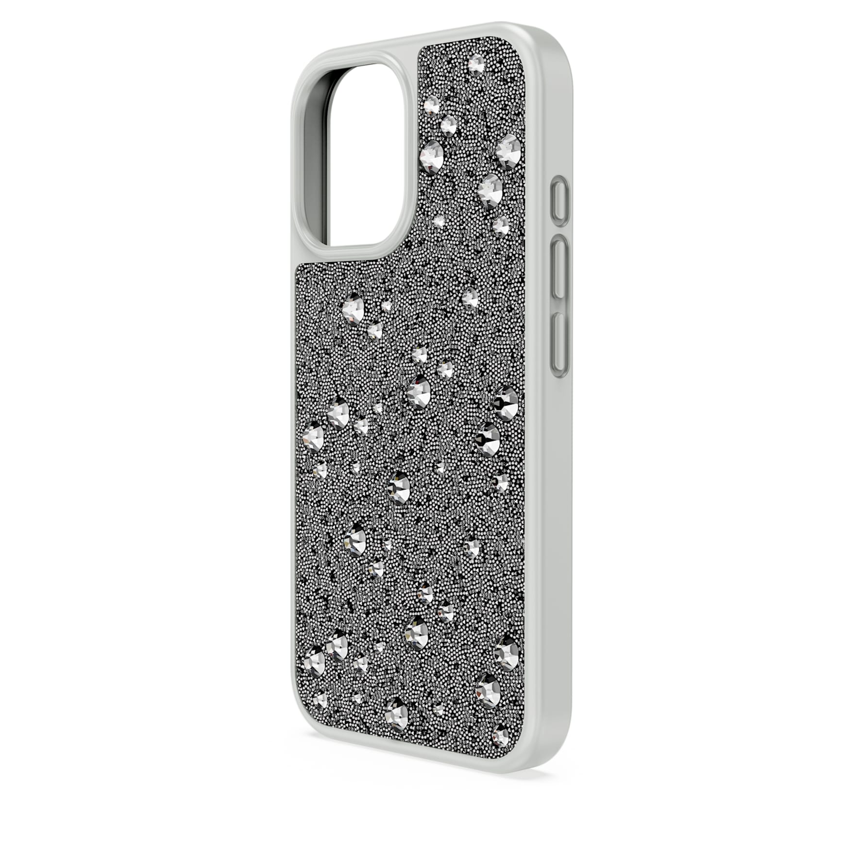 High smartphone case, Scattered design, iPhone® 16, Silver tone by SWAROVSKI