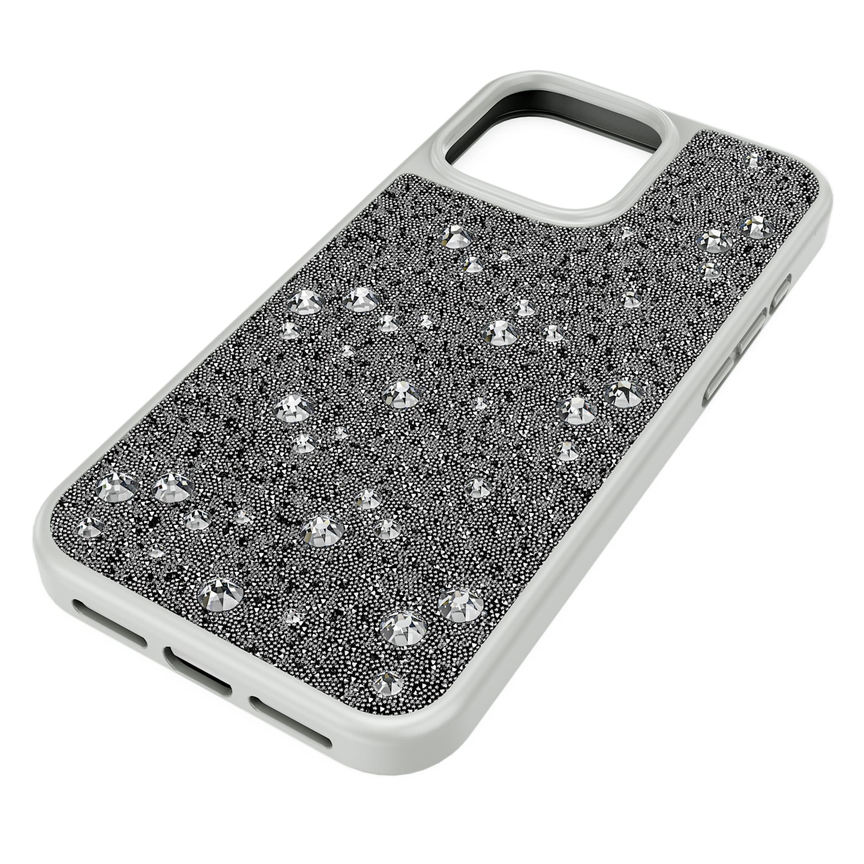 High smartphone case, Scattered design, iPhone® 16 Pro Max, Silver tone by SWAROVSKI