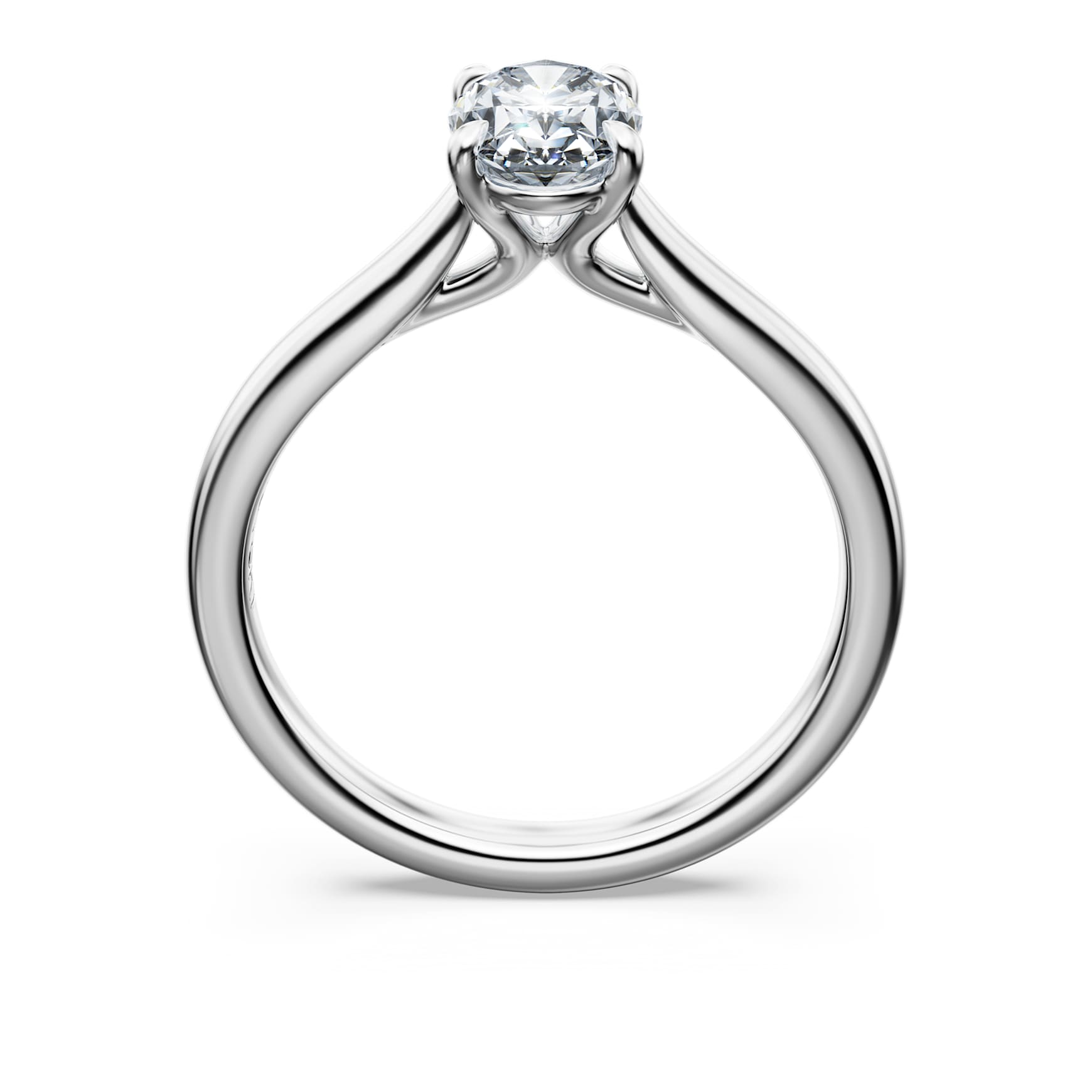 Eternity solitaire ring, Lab-grown diamonds ct tw, Oval cut