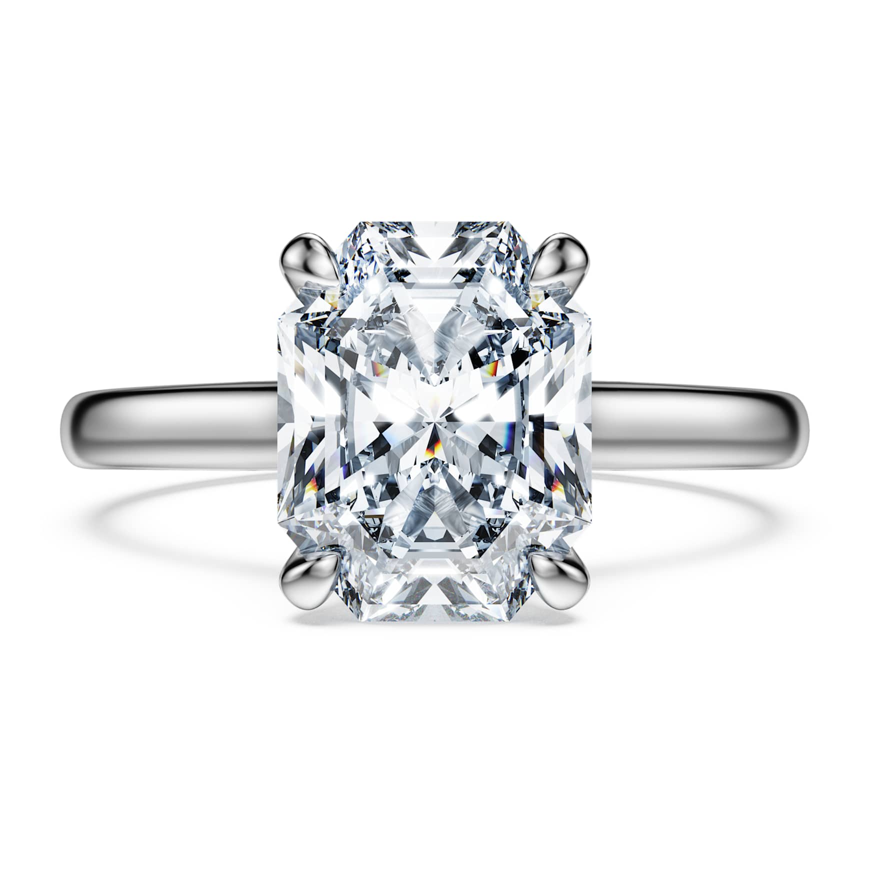 Eternity solitaire ring, Lab-grown diamonds ct tw, Octagon shape