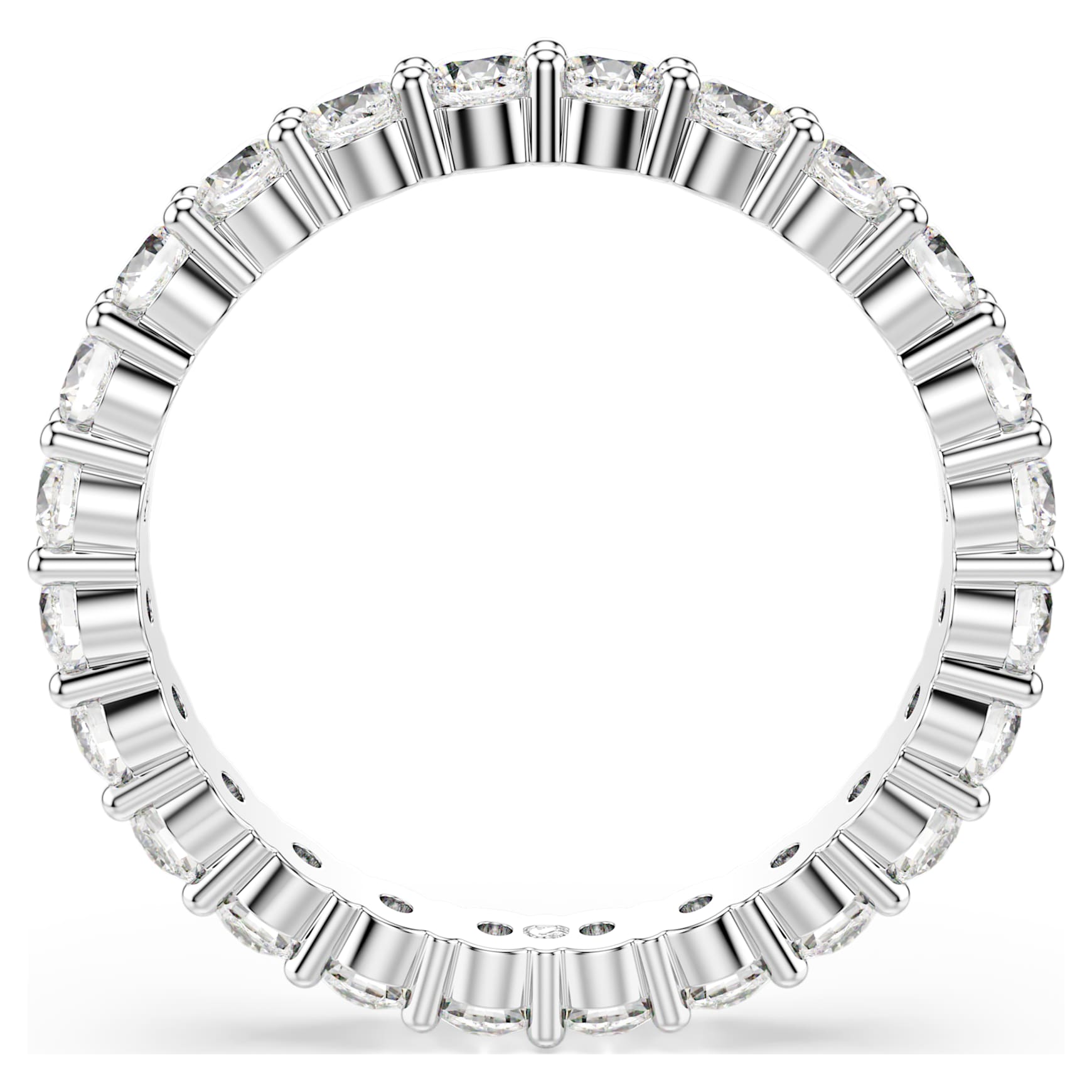 Matrix Vittore ring, Round cut, White, Silver-tone finish by SWAROVSKI