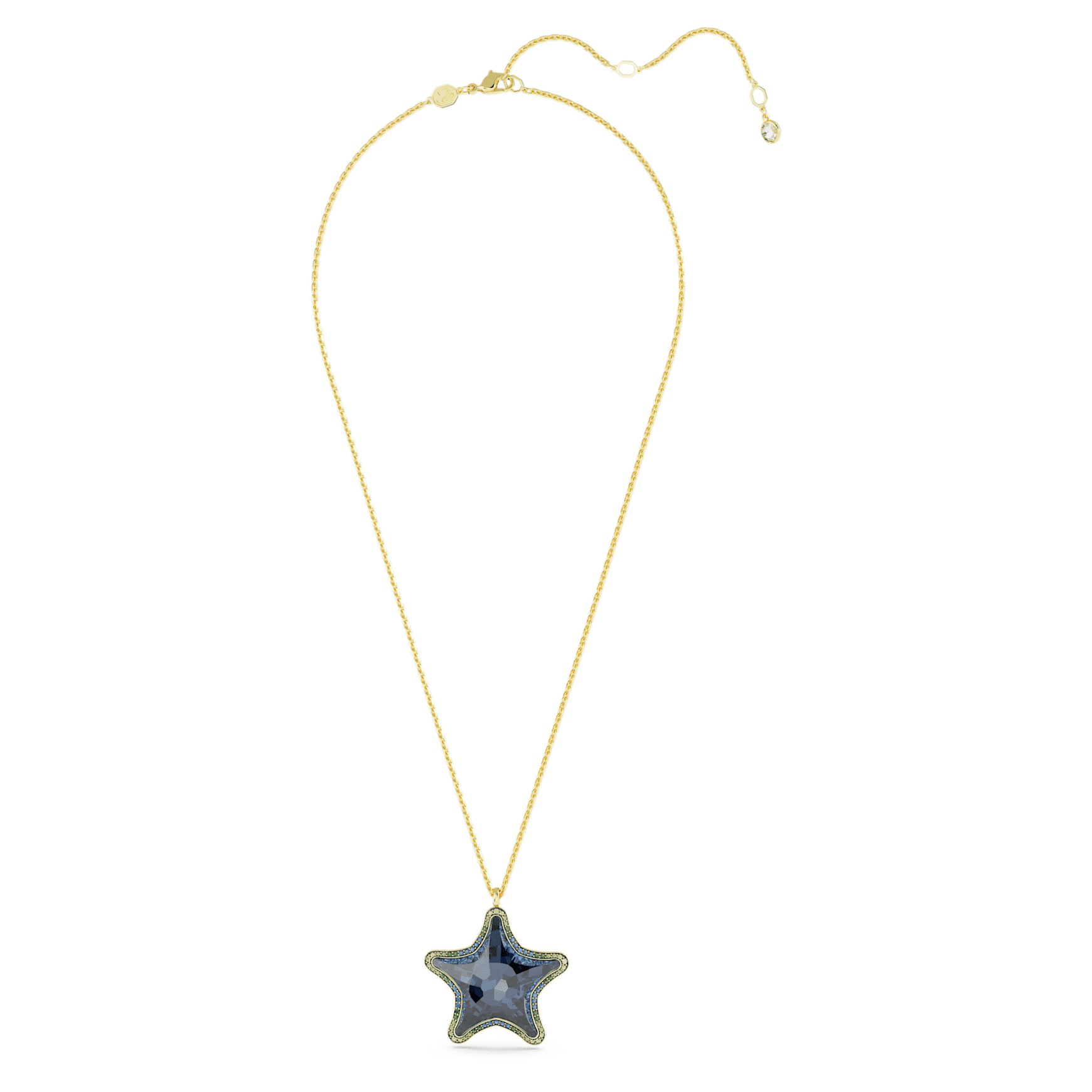 Idyllia SCS pendant, Starfish, Blue, 18K gold finish