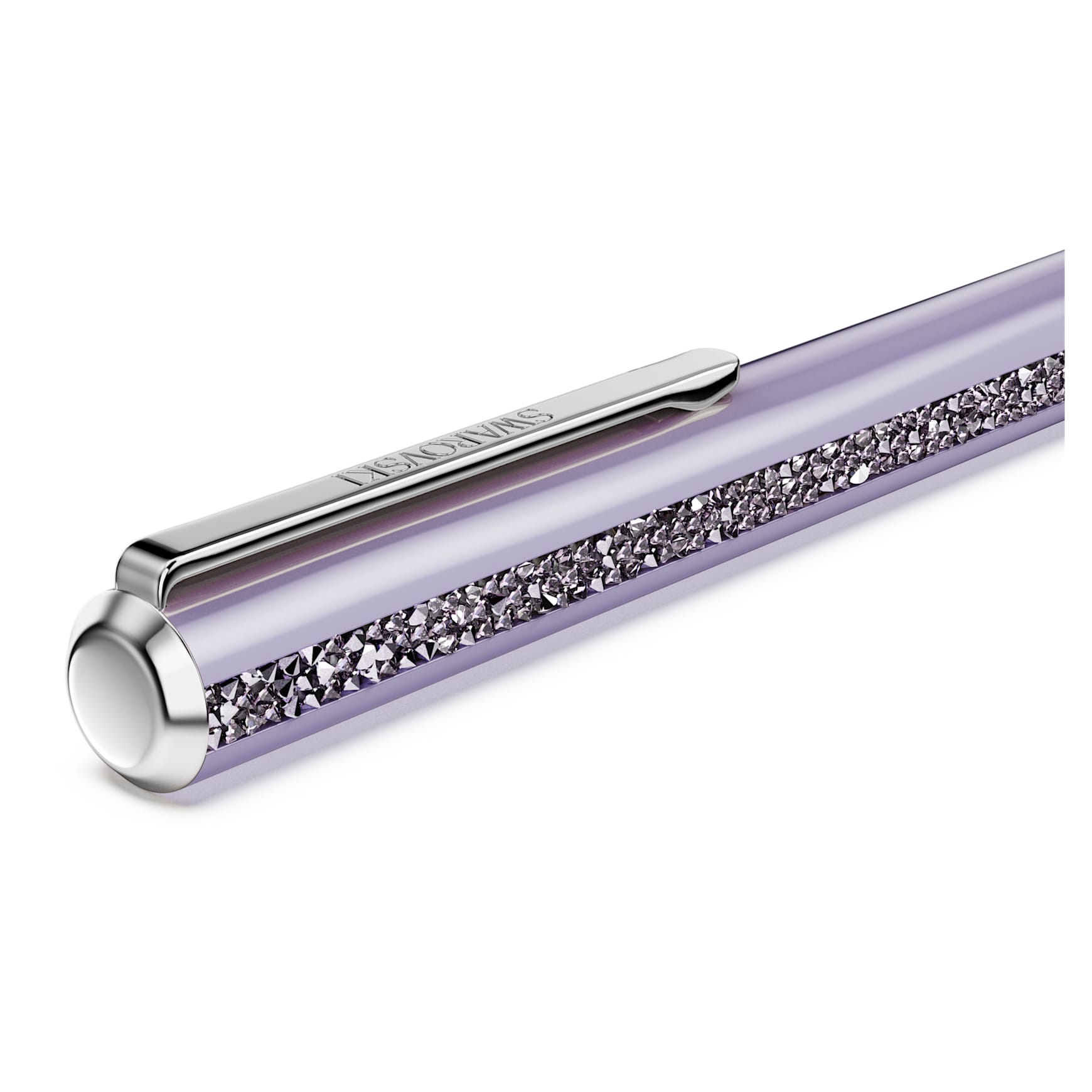 Shimmer ballpoint pen, Purple, Purple lacquered, Chrome plated by SWAROVSKI