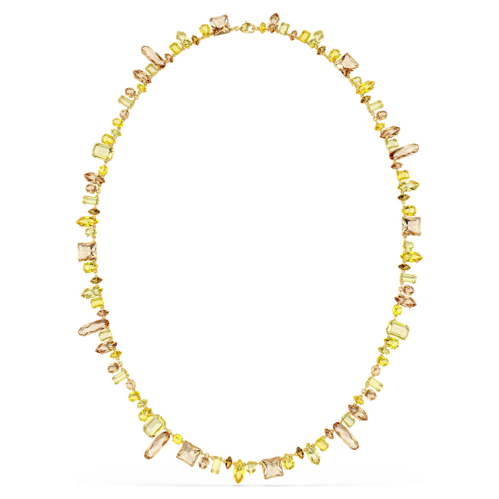 Gema strandage, Mixed cuts, Yellow, Gold-tone plated by SWAROVSKI