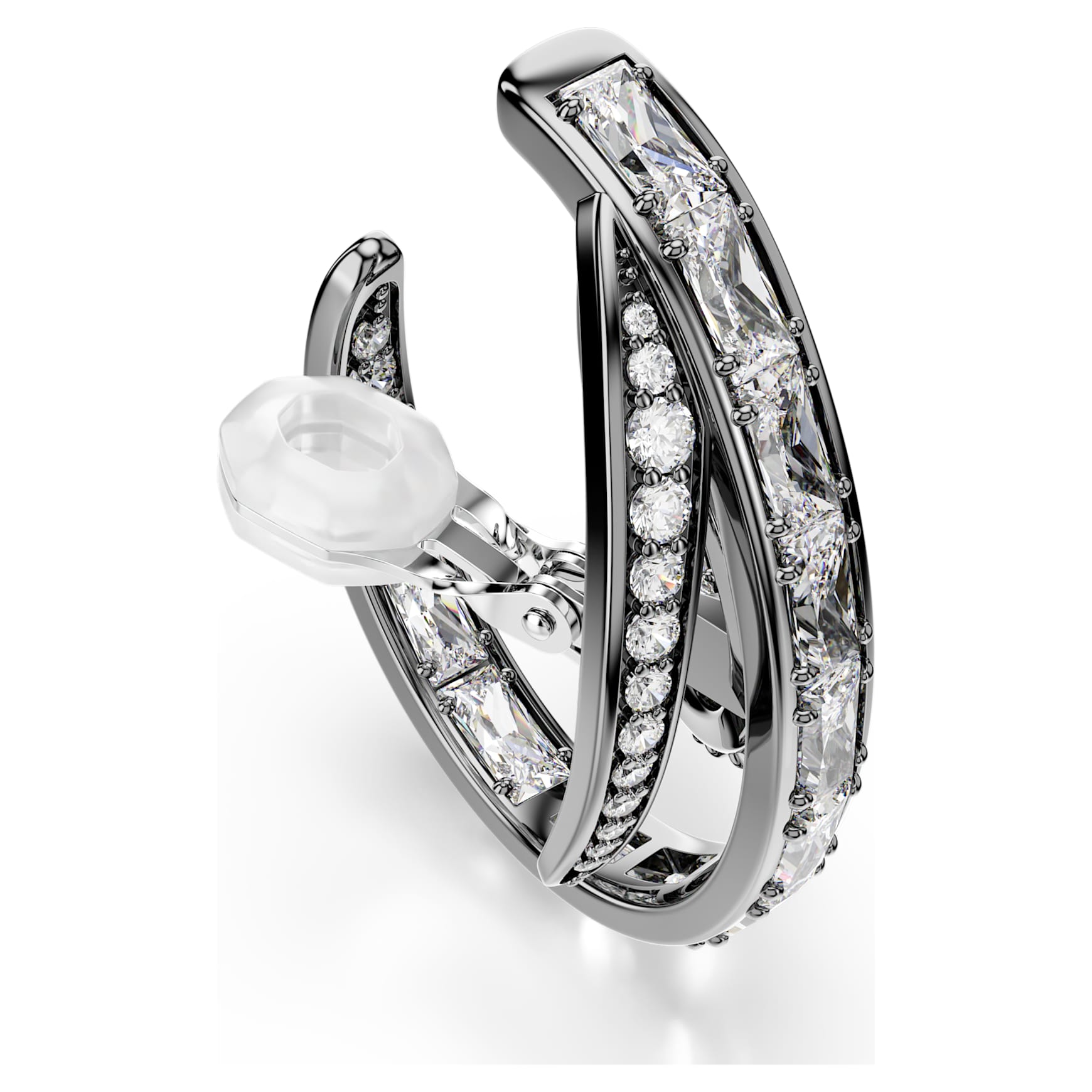 The Vienna Collection ear cuff set (3), Feather, Ruthenium plated by SWAROVSKI