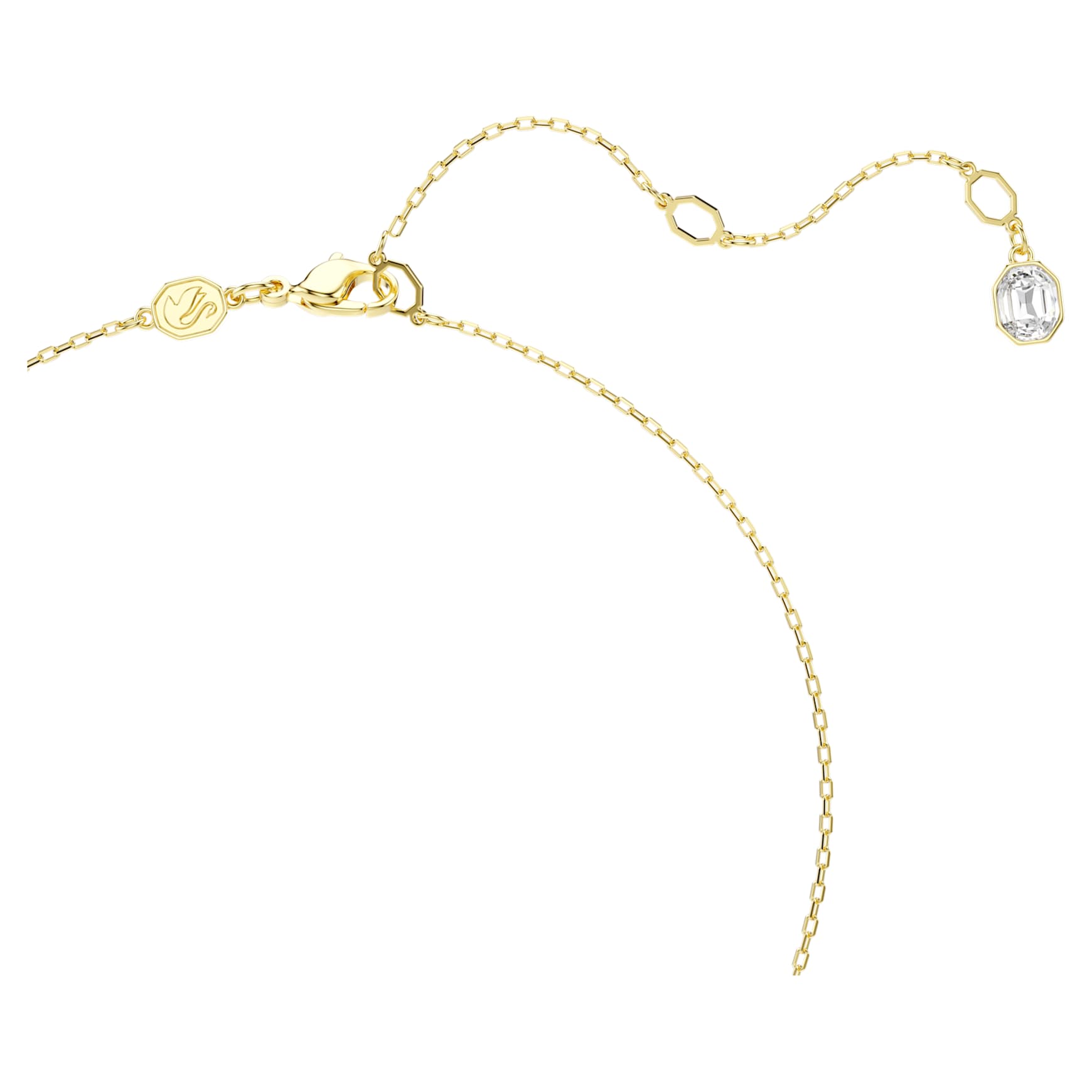 Idyllia pendant, Mixed cuts, Pavé, Butterfly, Multicoloured, 18K gold finish