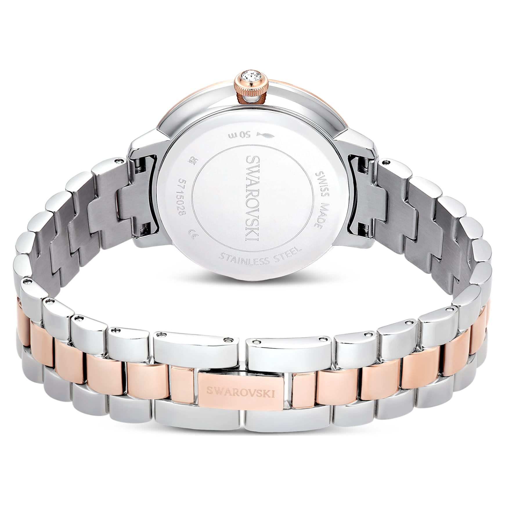 Matrix 3-link watch, Swiss Made, Metal bracelet, Silver Tone