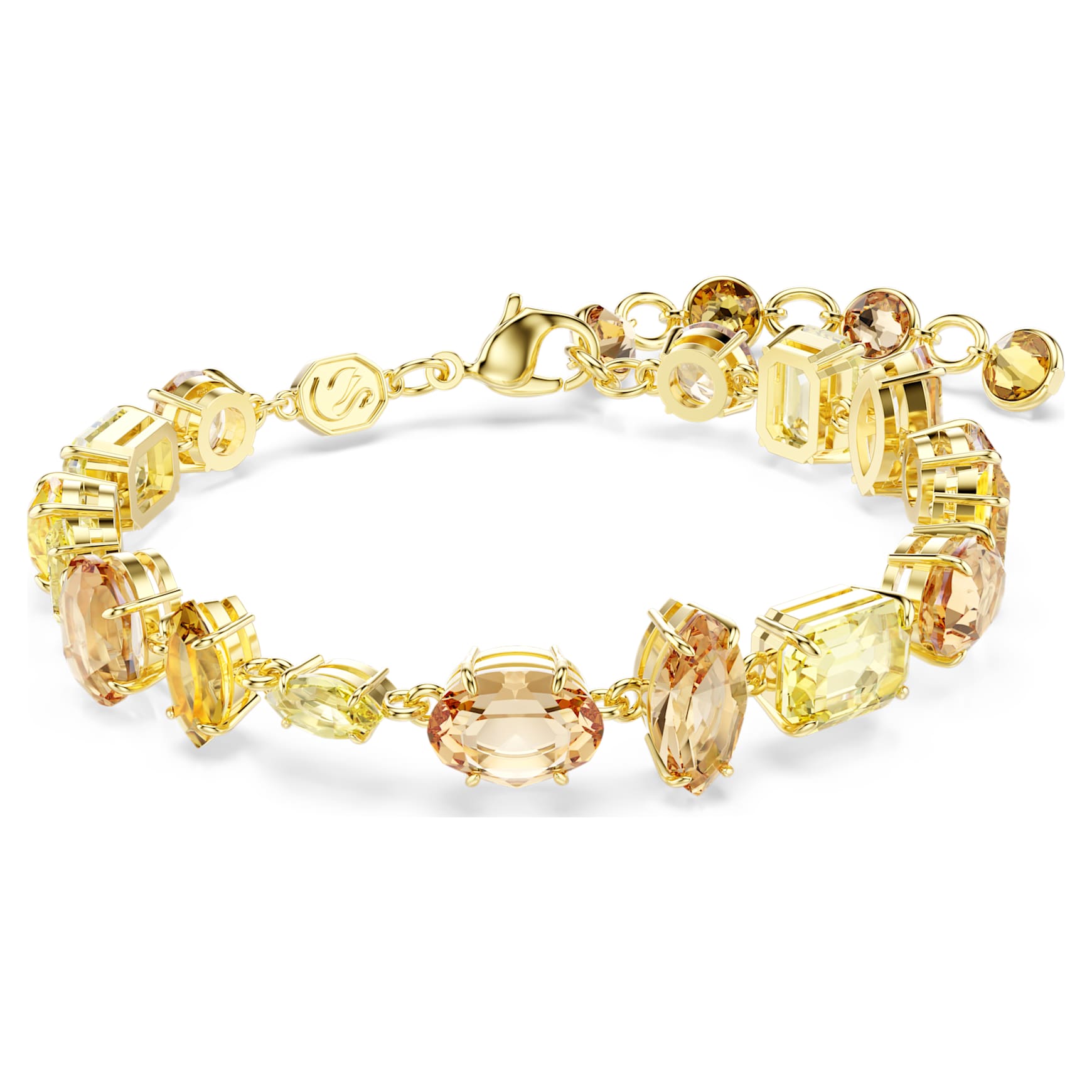 Gema bracelet, Mixed cuts, Yellow, 18K gold finish