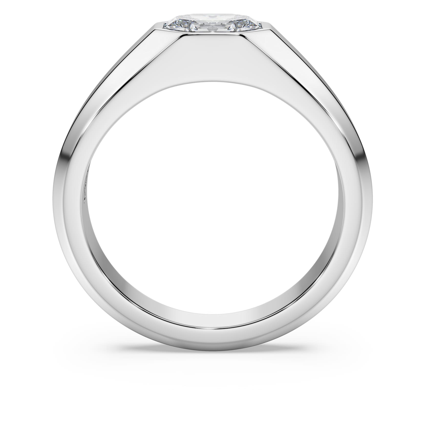 Octagon band ring, Lab-grown diamonds 1.0 ct tw, shape, 14K white gold by SWAROVSKI
