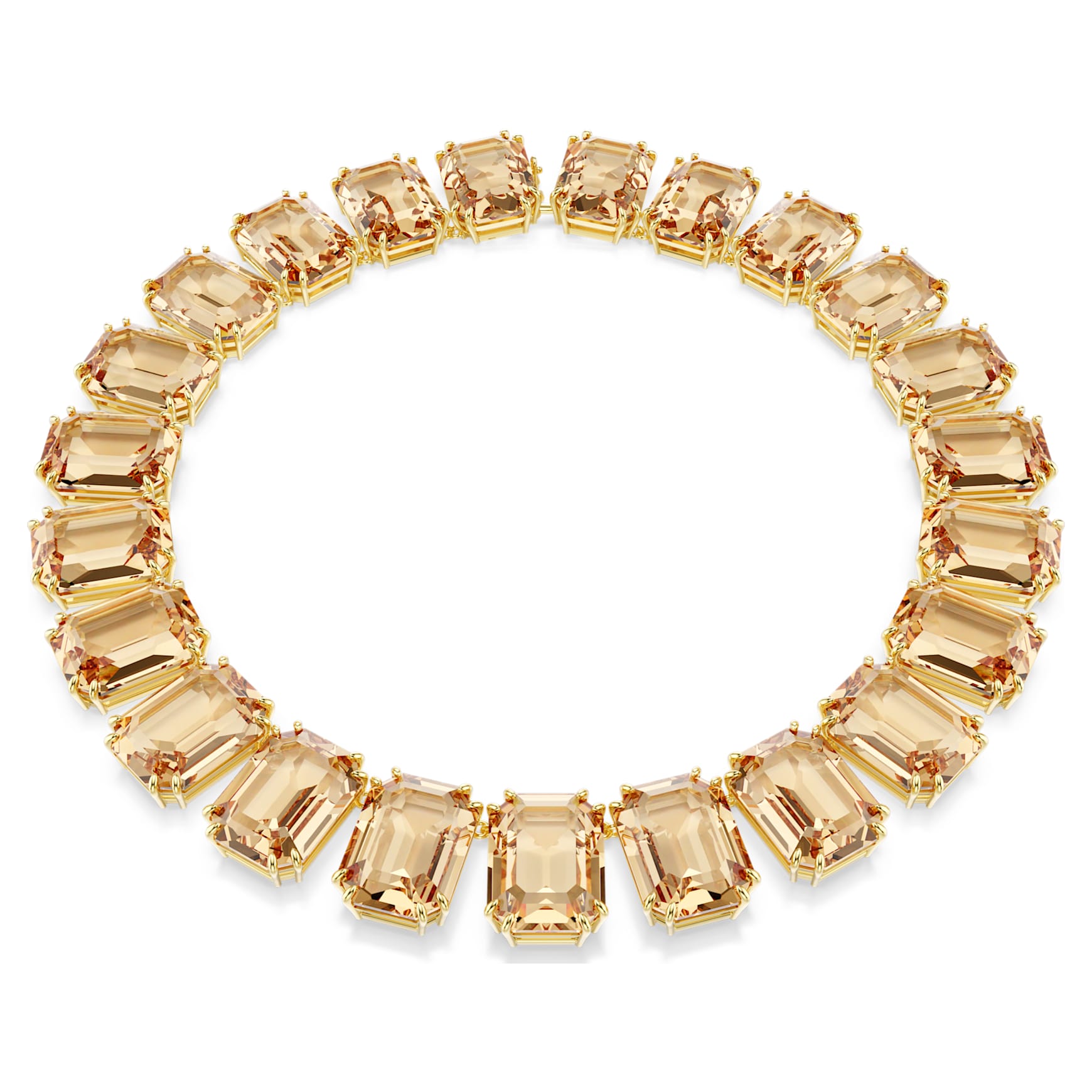 Millenia necklace, Oversized crystals, Octagon cut, Gold-tone plated by SWAROVSKI